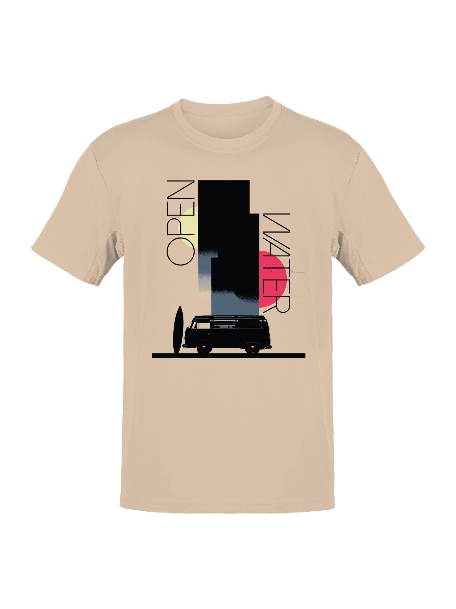 Retro Surf Van with Open Water Men's T-Shirt Hoodie, Sweatshirt | PodTeesHub.com