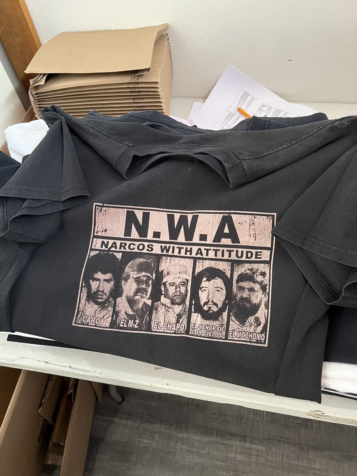 Rap Tees 90s Nwa Narcos With Attitude Mexican Parody Tee Hoodie, Sweatshirt | PodTeesHub.com