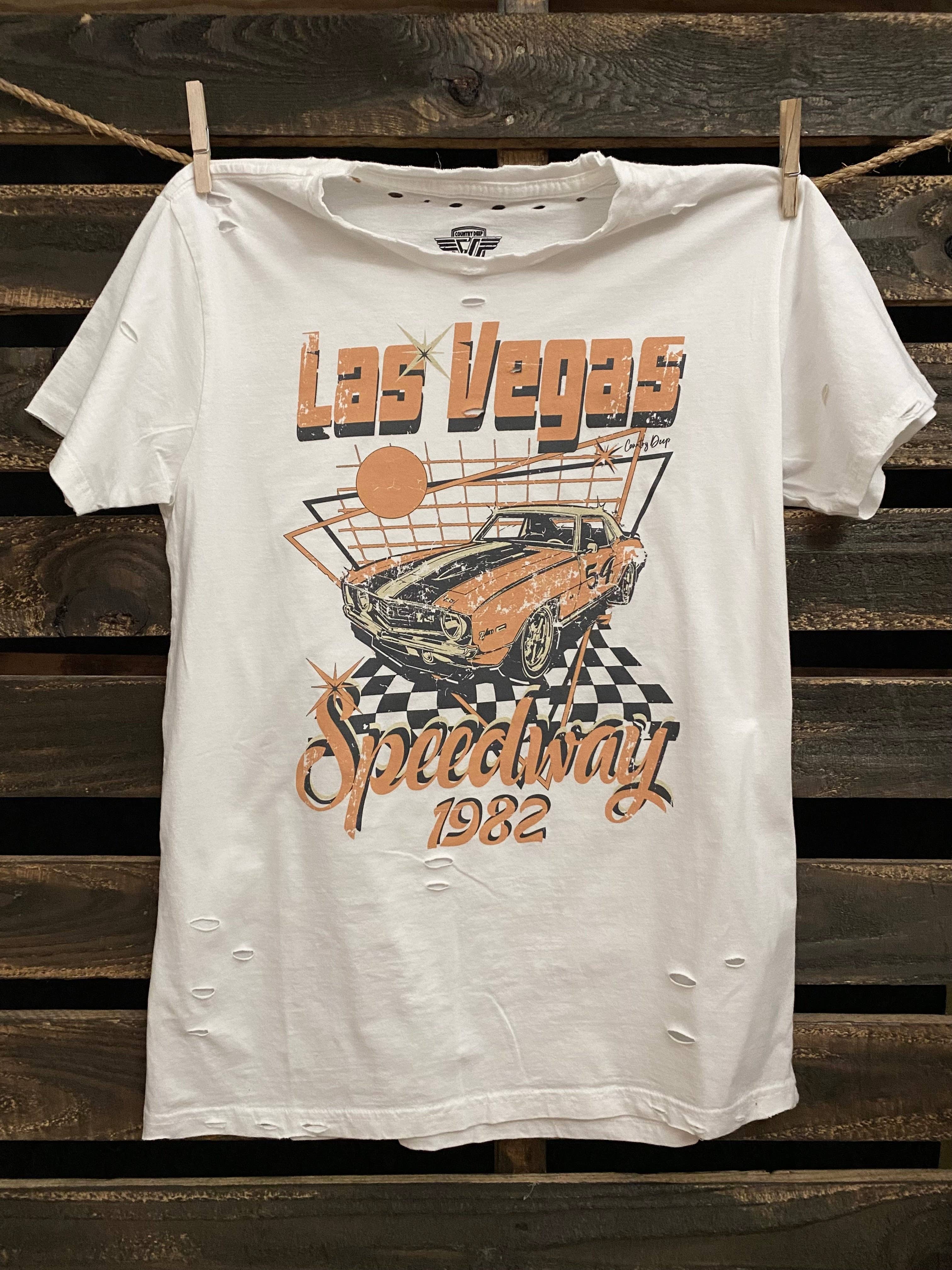 Las Vegas Speedway Distressed 1980's Vintage T Shirt Hoodie, Sweatshirt | PodTeesHub.com