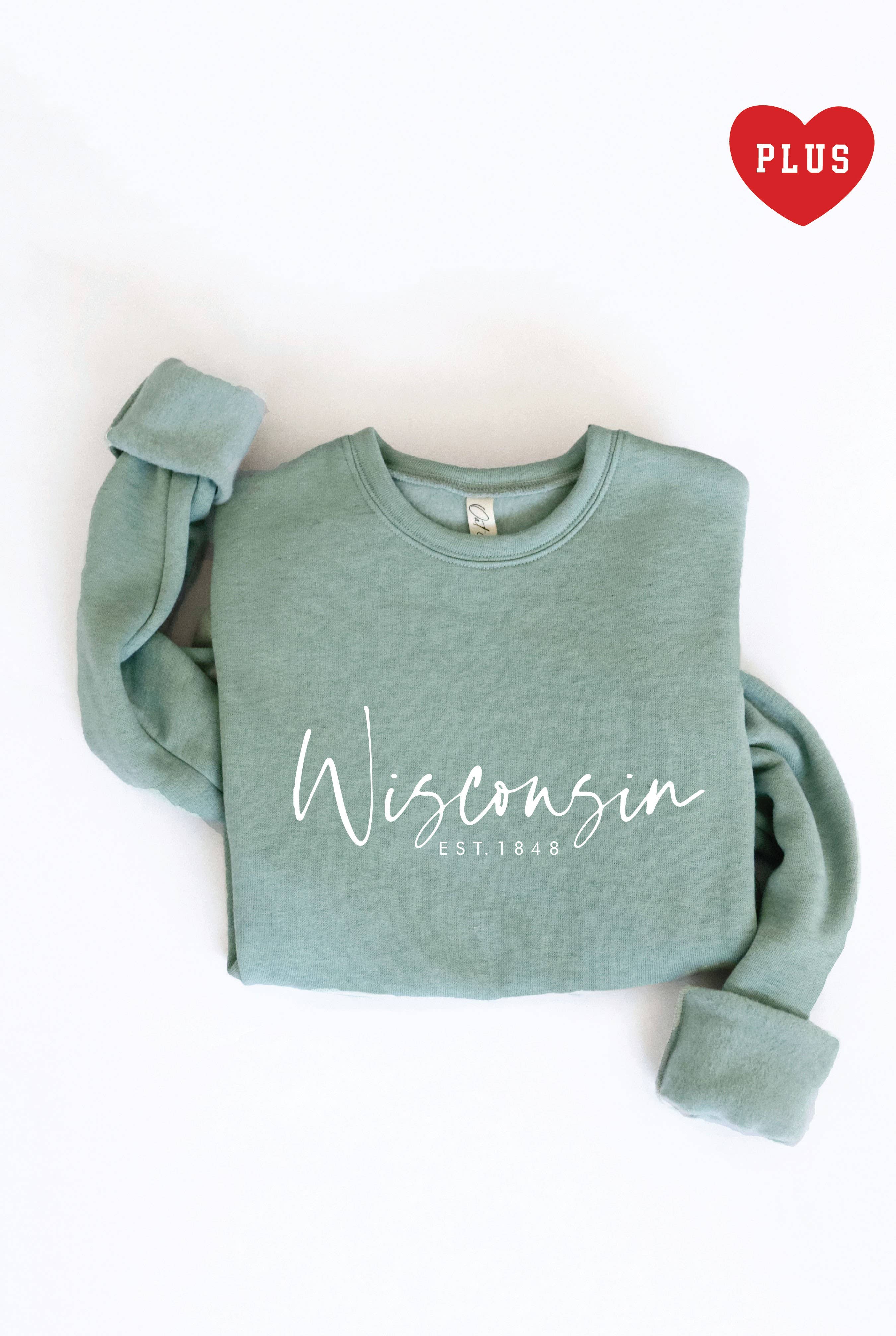 Wisconsin Est. 1848  Plus Graphic Sweatshirt T-Shirts, Hoodie | PodTeesHub.com