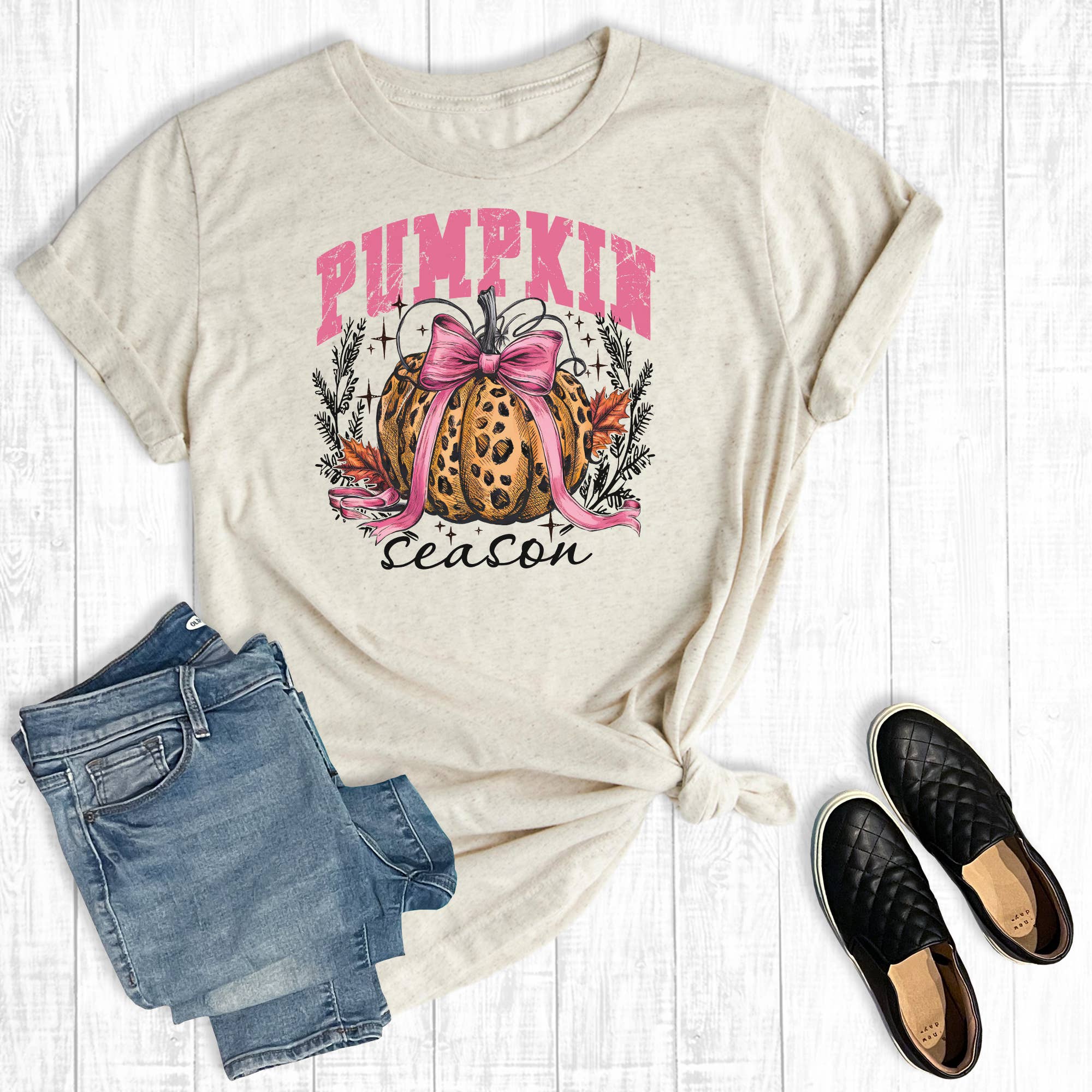 Fall Leopard Pumpkin Season Graphic Tee Hoodie, Sweatshirt | PodTeesHub.com