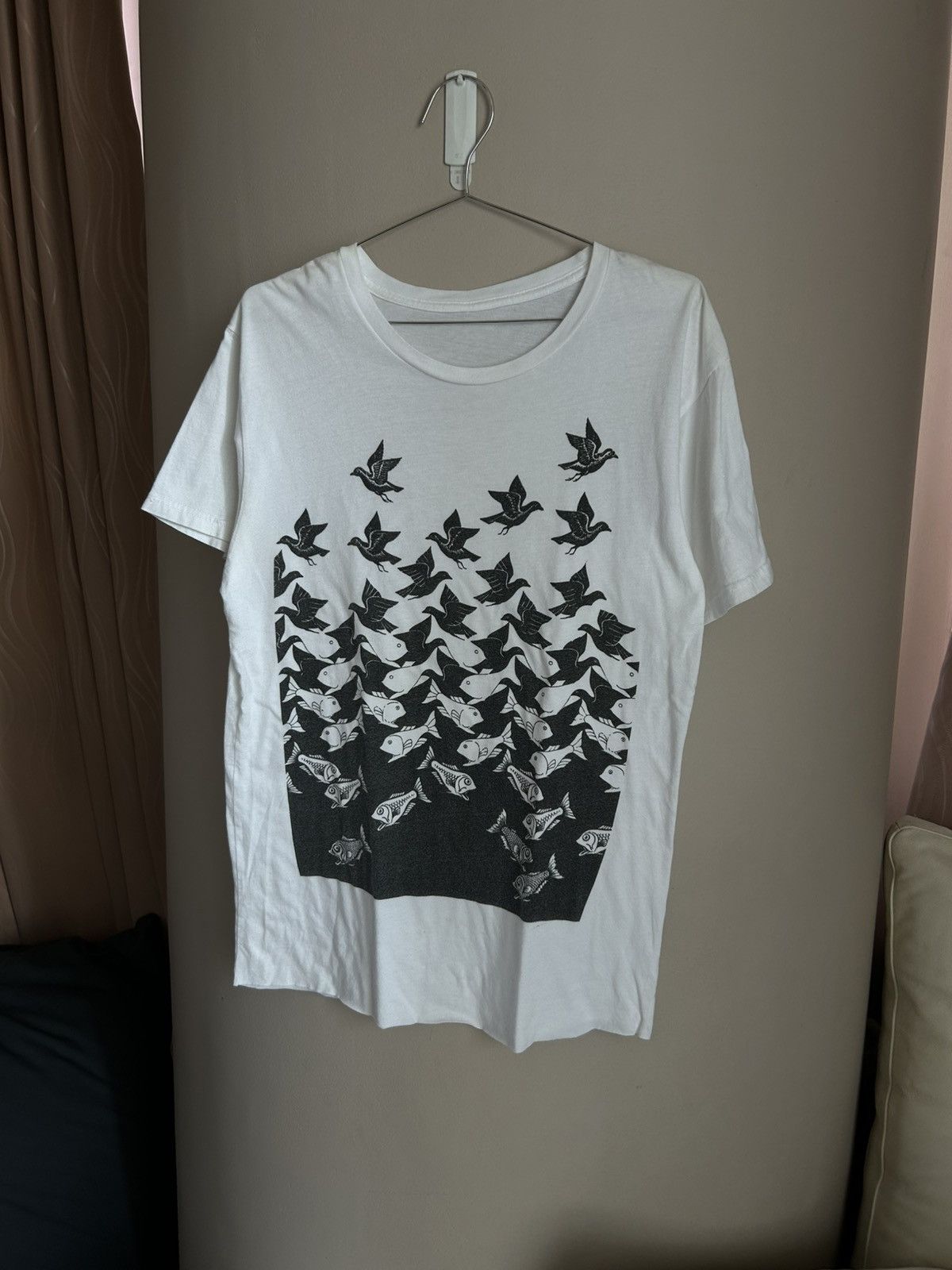 Vintage Mc Escher Art Graphic Tee Shirt Faded Moma Museum Hoodie, Sweatshirt | PodTeesHub.com
