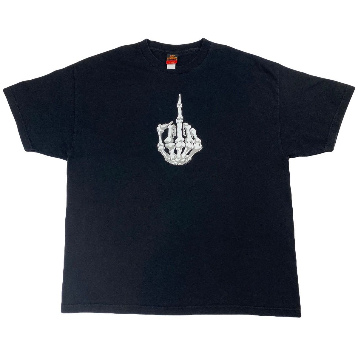 Vintage Skeleton Fuck You T Shirt Middle Finger Size Xxl Y2k Hoodie, Sweatshirt | PodTeesHub.com
