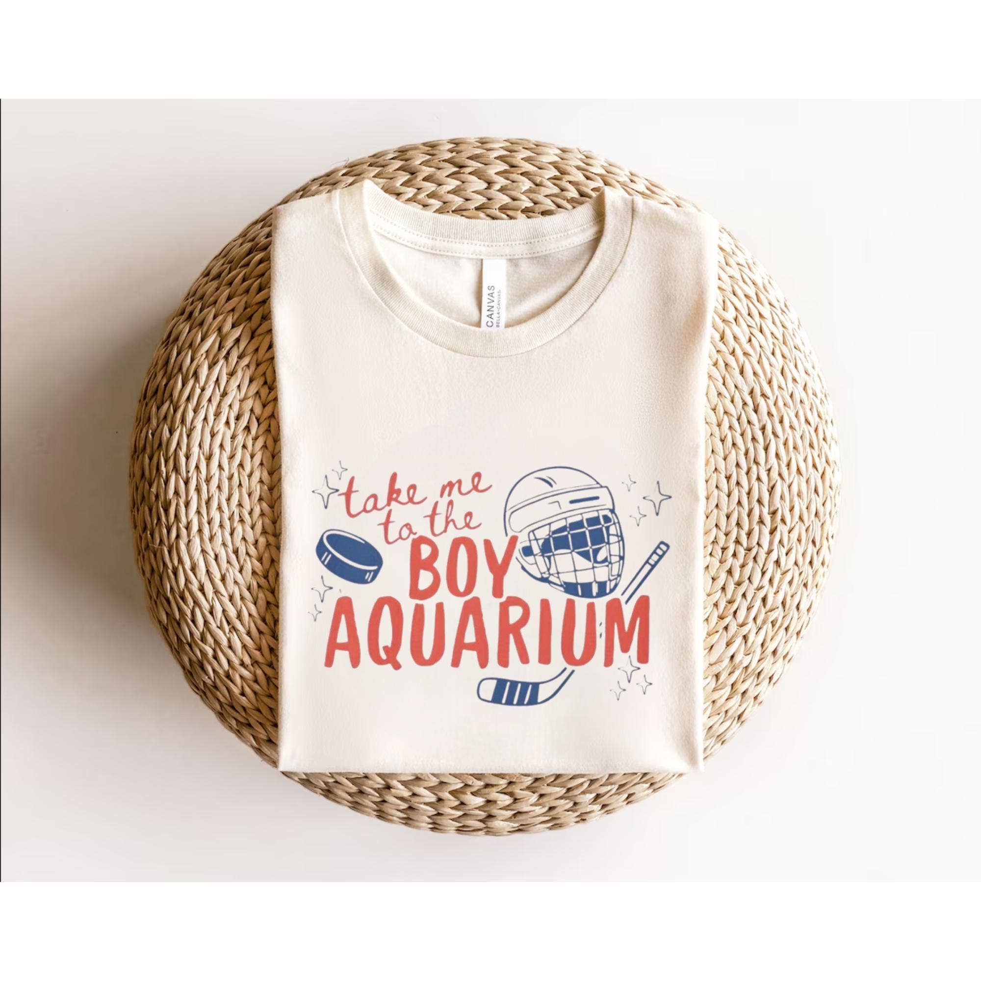Take Me To the Boy Aquarium Shirt, Funny Hockey Mom Tee Hoodie, Sweatshirt | PodTeesHub.com