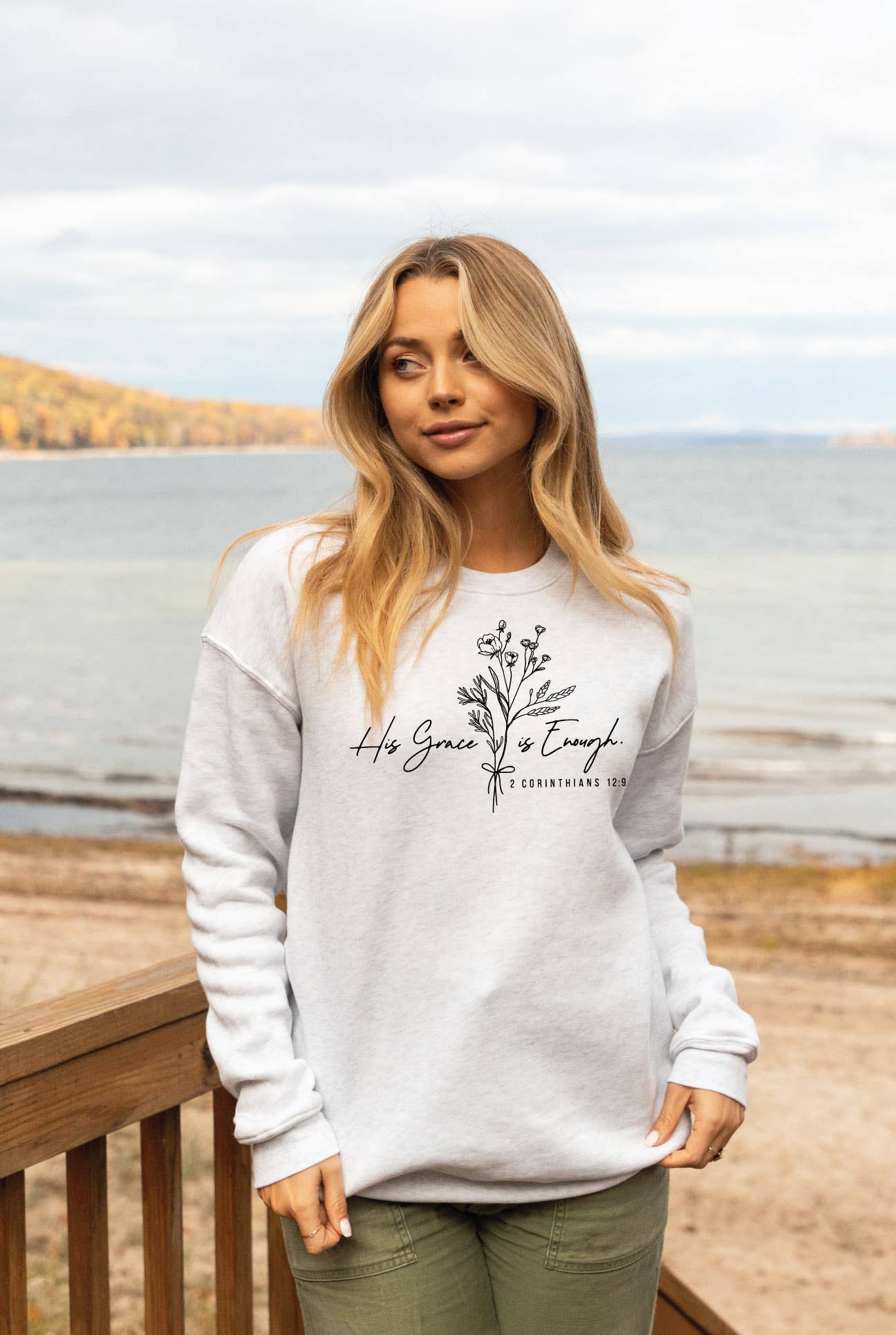 His Grace Is Enough  Graphic Sweatshirt T-Shirts, Hoodie | PodTeesHub.com