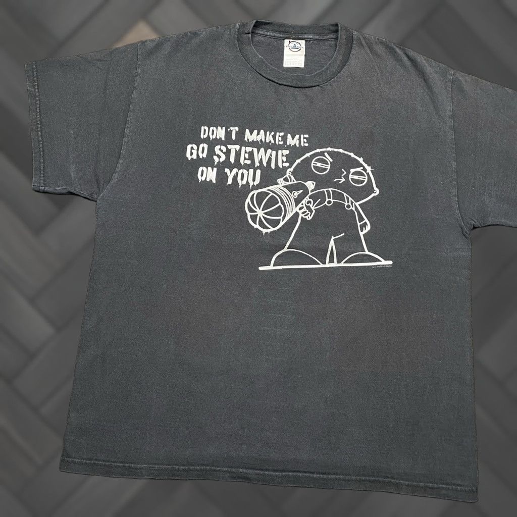 Delta Vintage Family Guy T Shirt Large Black Delta Mens Crew Neck Short Sleeve Don T Make Me Go Stew Hoodie, Sweatshirt