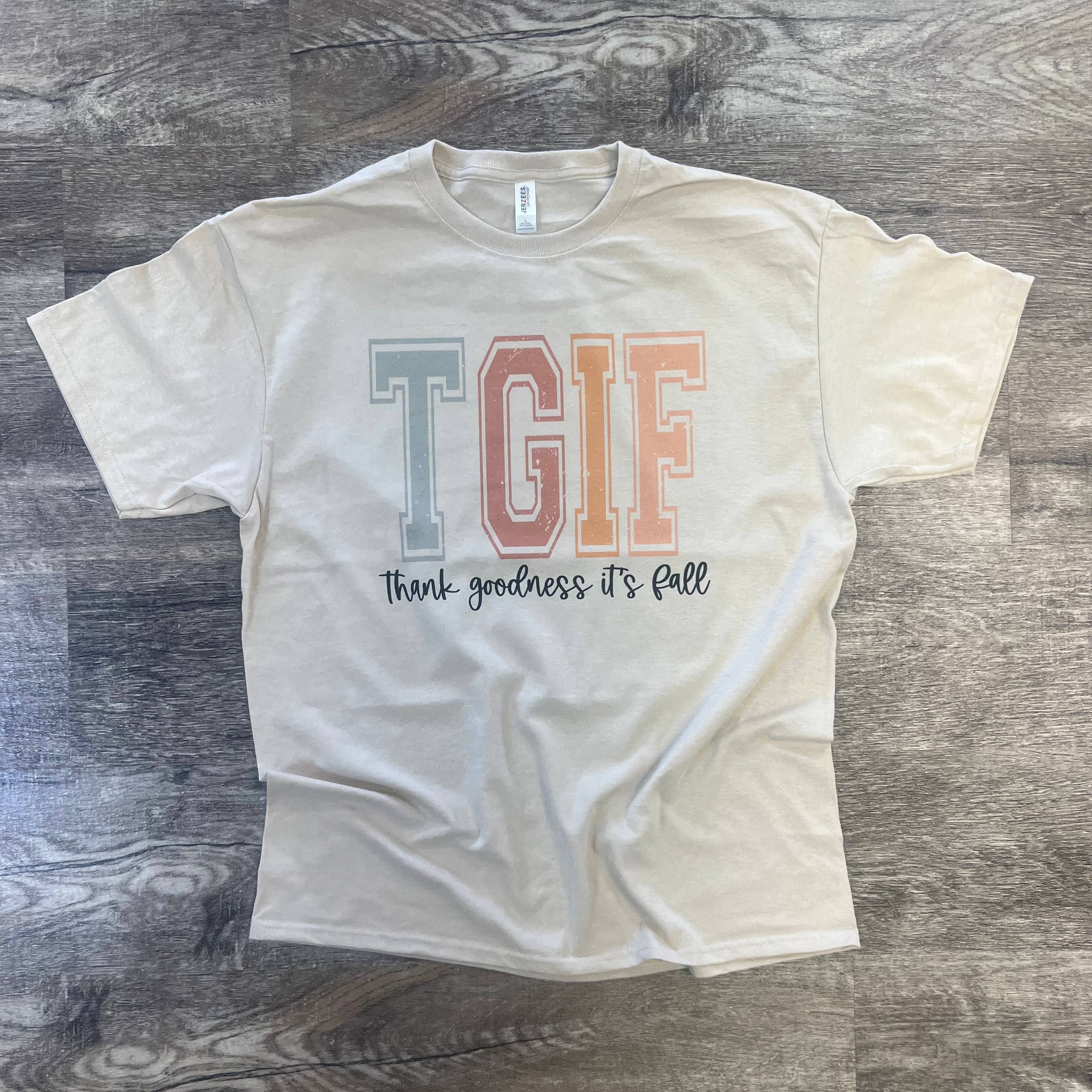 Tgif Thank Goodness Its Fall On Sand Tee Hoodie, Sweatshirt | PodTeesHub.com
