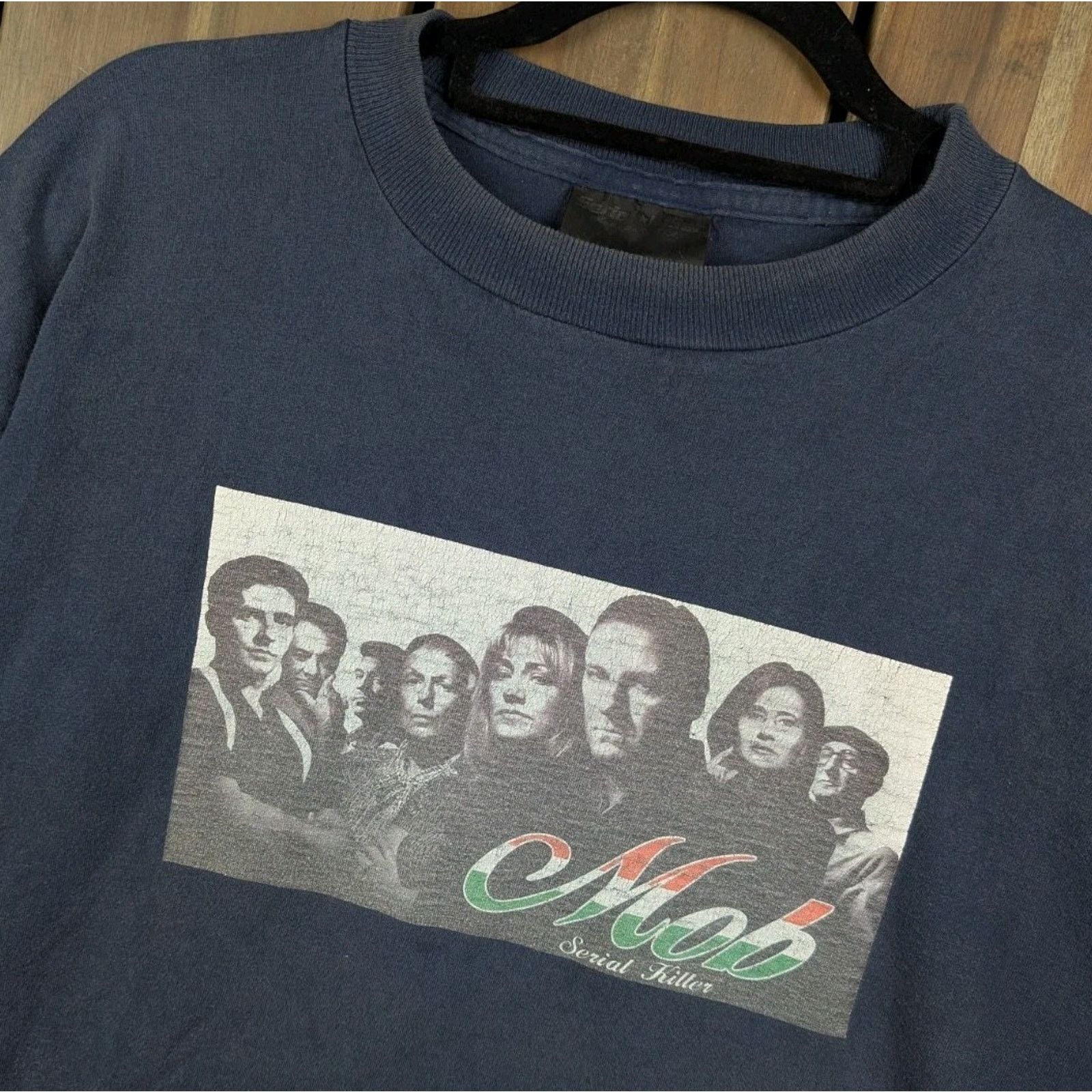 Vintage Serial Killer Sopranos Vintage 90s Box Logo Hbo Shirt Large Hoodie, Sweatshirt | PodTeesHub.com