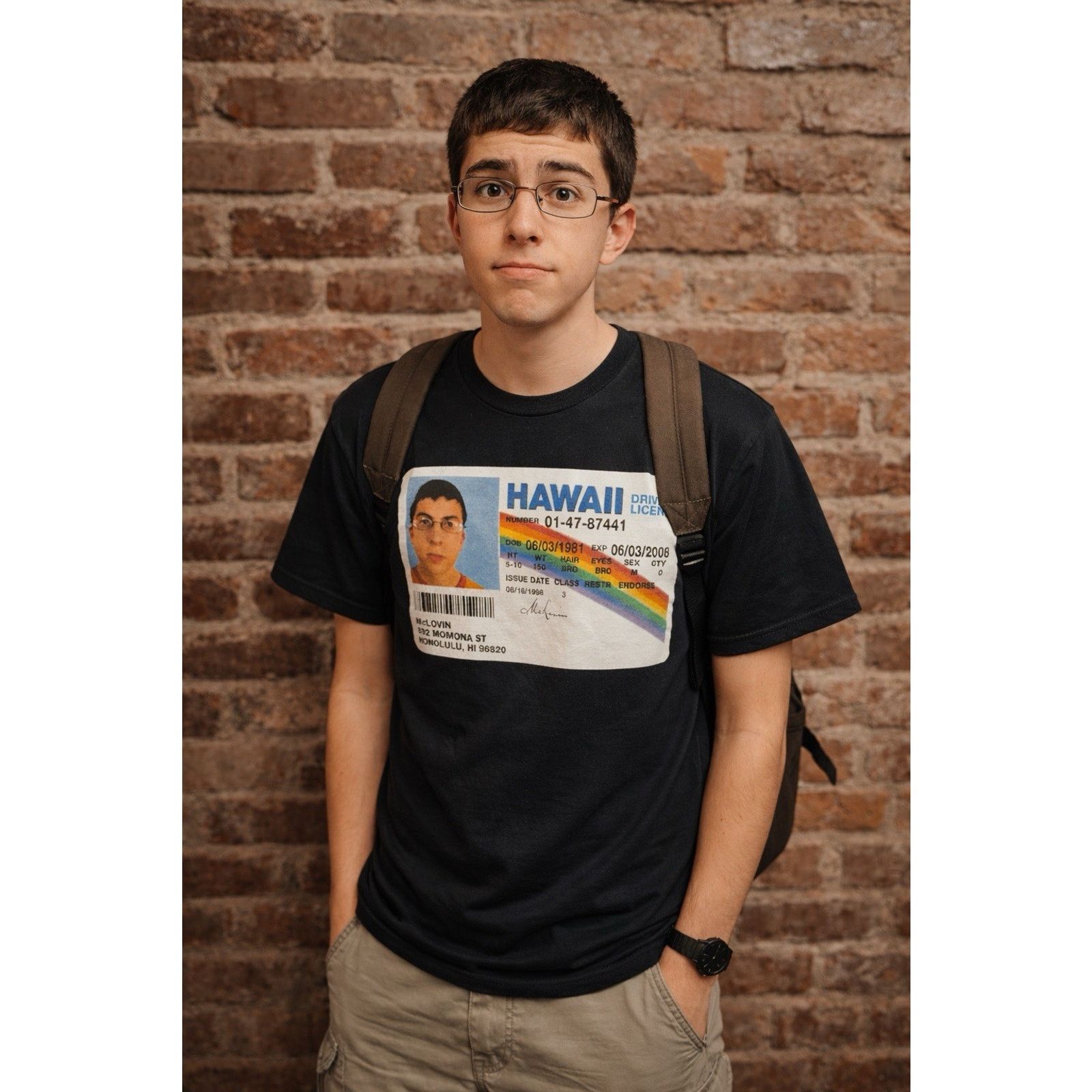 Other Superbad Mclovin Black Graphic Tee M Funny Beer Id Nerd Hoodie, Sweatshirt | PodTeesHub.com
