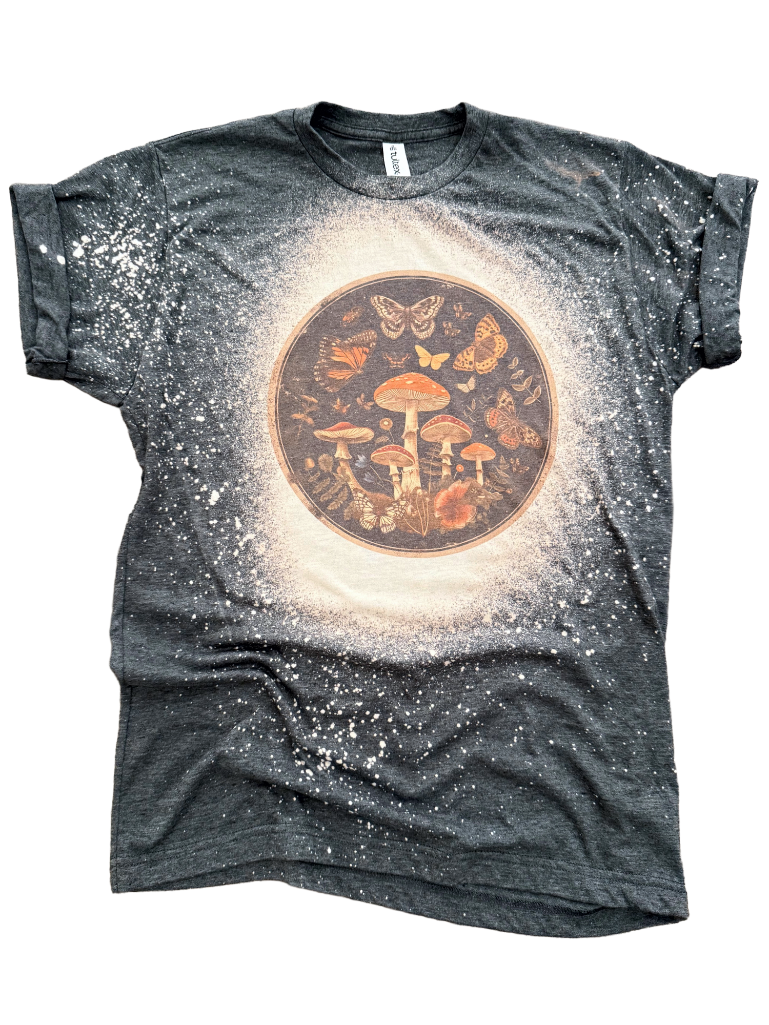Shroom Bloom – Mushroom Bleached Tee Hoodie, Sweatshirt | PodTeesHub.com