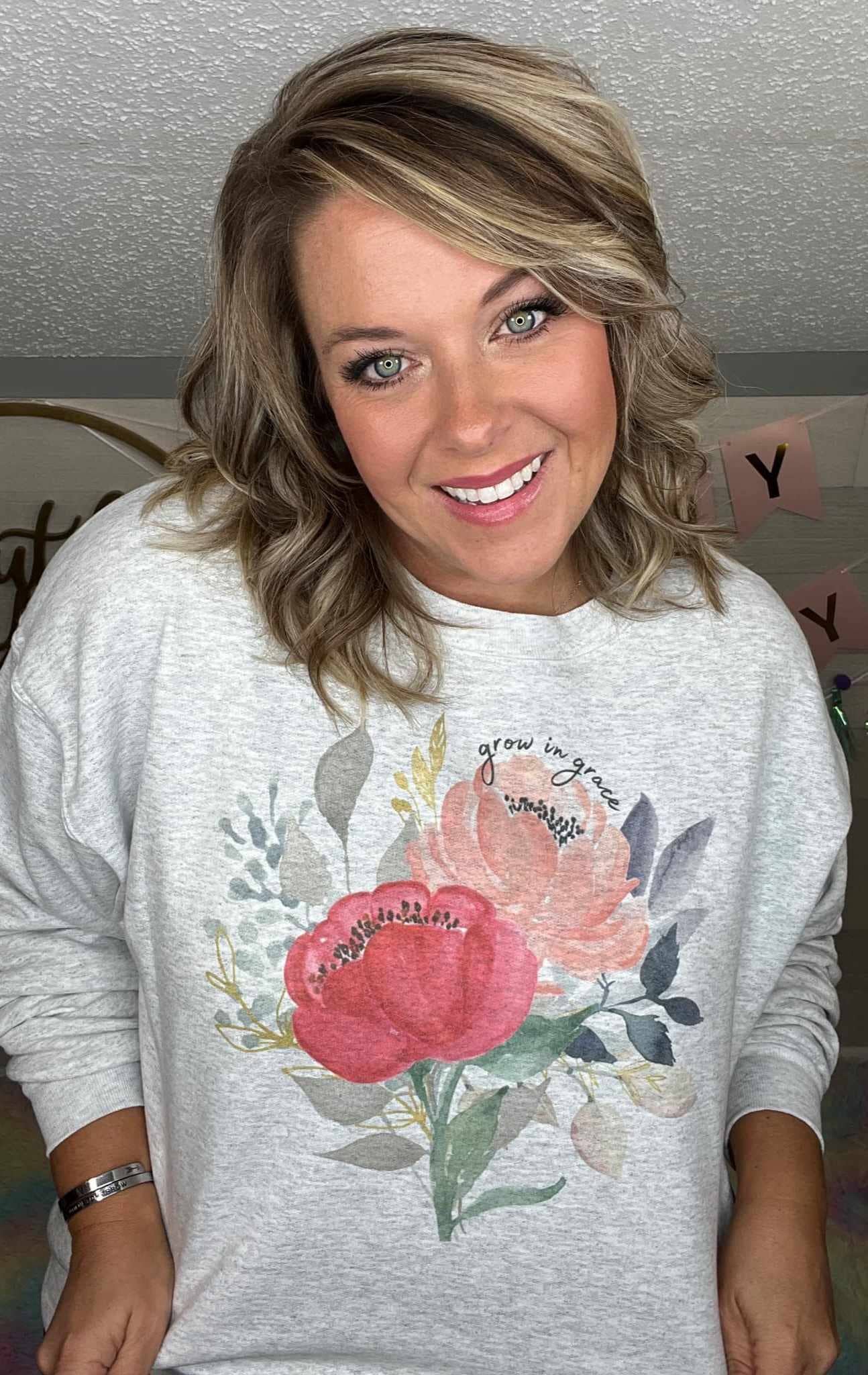 Christian Grow in Grace Spring Graphic Sweatshirt T-Shirts, Hoodie | PodTeesHub.com