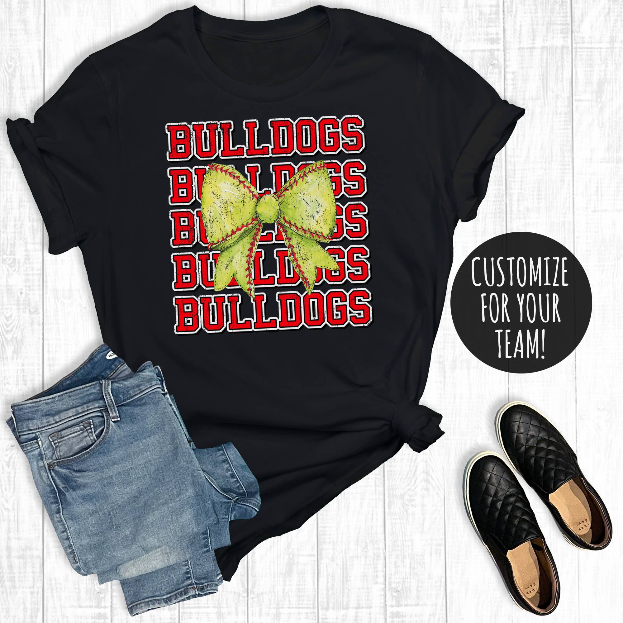 Custom Coquette Softball Bow Graphic Tee Hoodie, Sweatshirt | PodTeesHub.com