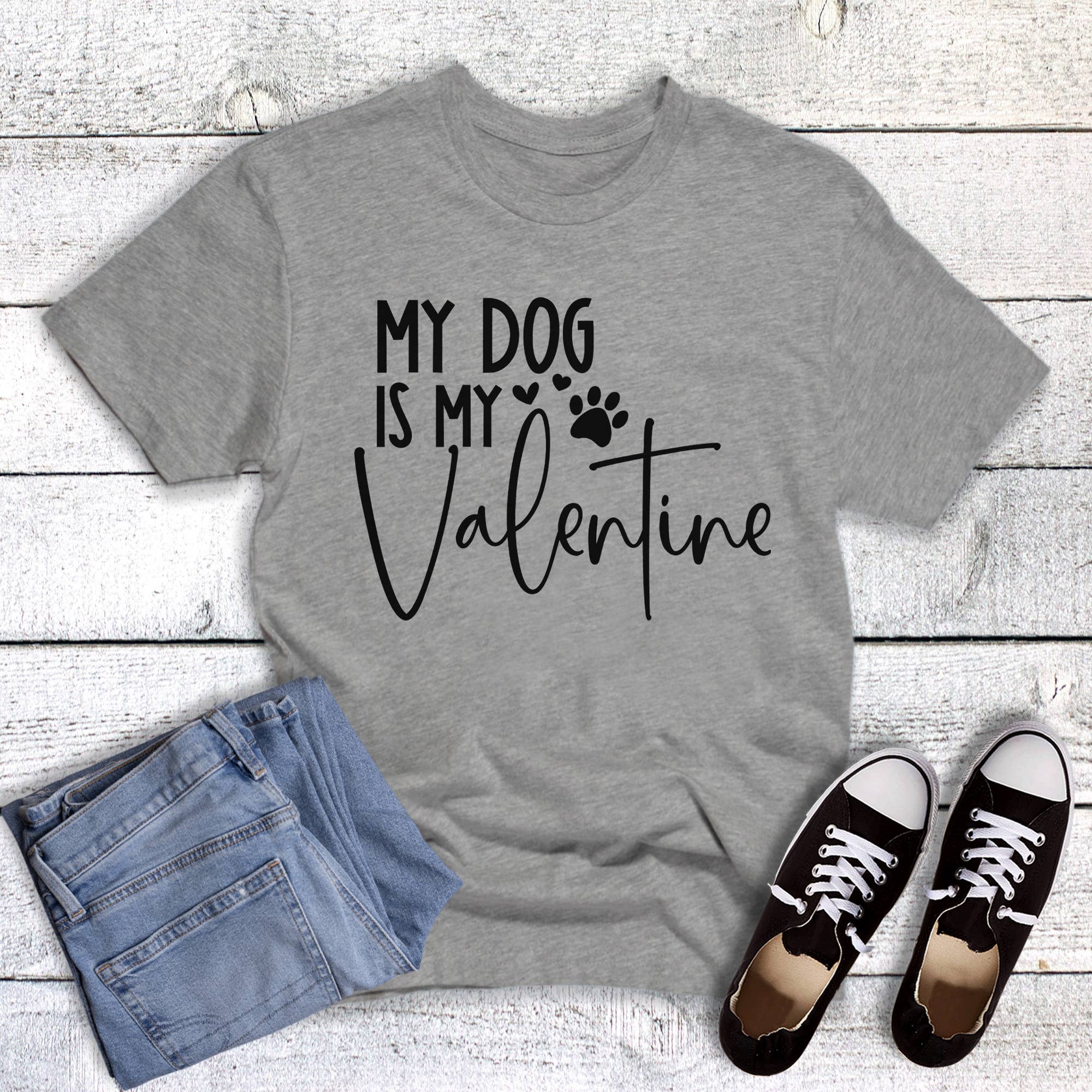 Valentine Pets Dog Graphic Tee Hoodie, Sweatshirt | PodTeesHub.com