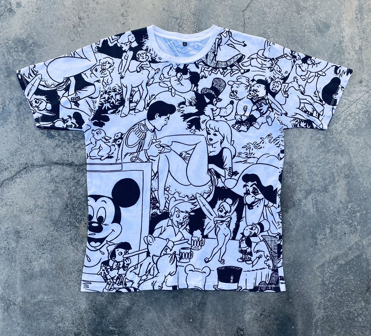 Vintage Over Print Cartoon T-Shirts, Hoodie, Sweatshirt