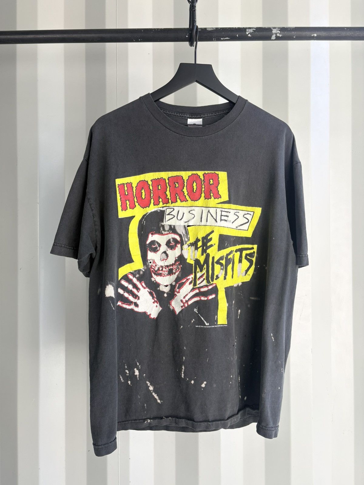 Band Tees Thrashed Misfits Horror Biz Distressed Faded Shirt Grunge Hoodie, Sweatshirt | PodTeesHub.com