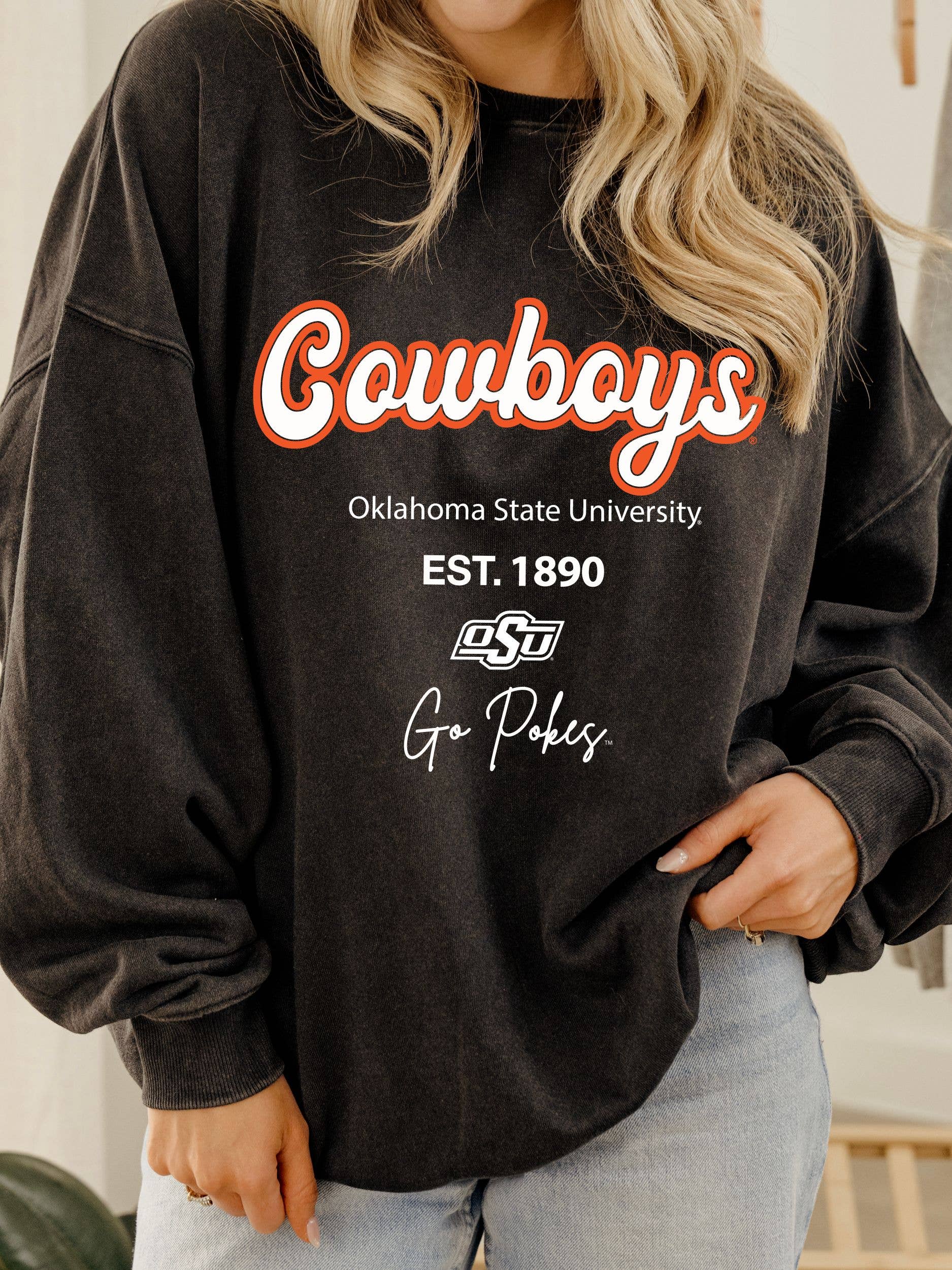 Osu Cowboys Letterman Black Chrome Hi-Dive Sweatshirt T-Shirts, Hoodie | PodTeesHub.com