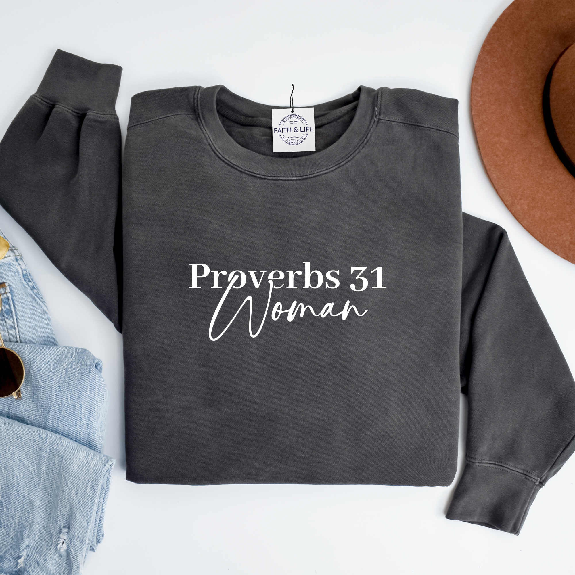 Proverbs 31 Woman- Mothers Day Lightweight Sweatshirt T-Shirts, Hoodie | PodTeesHub.com