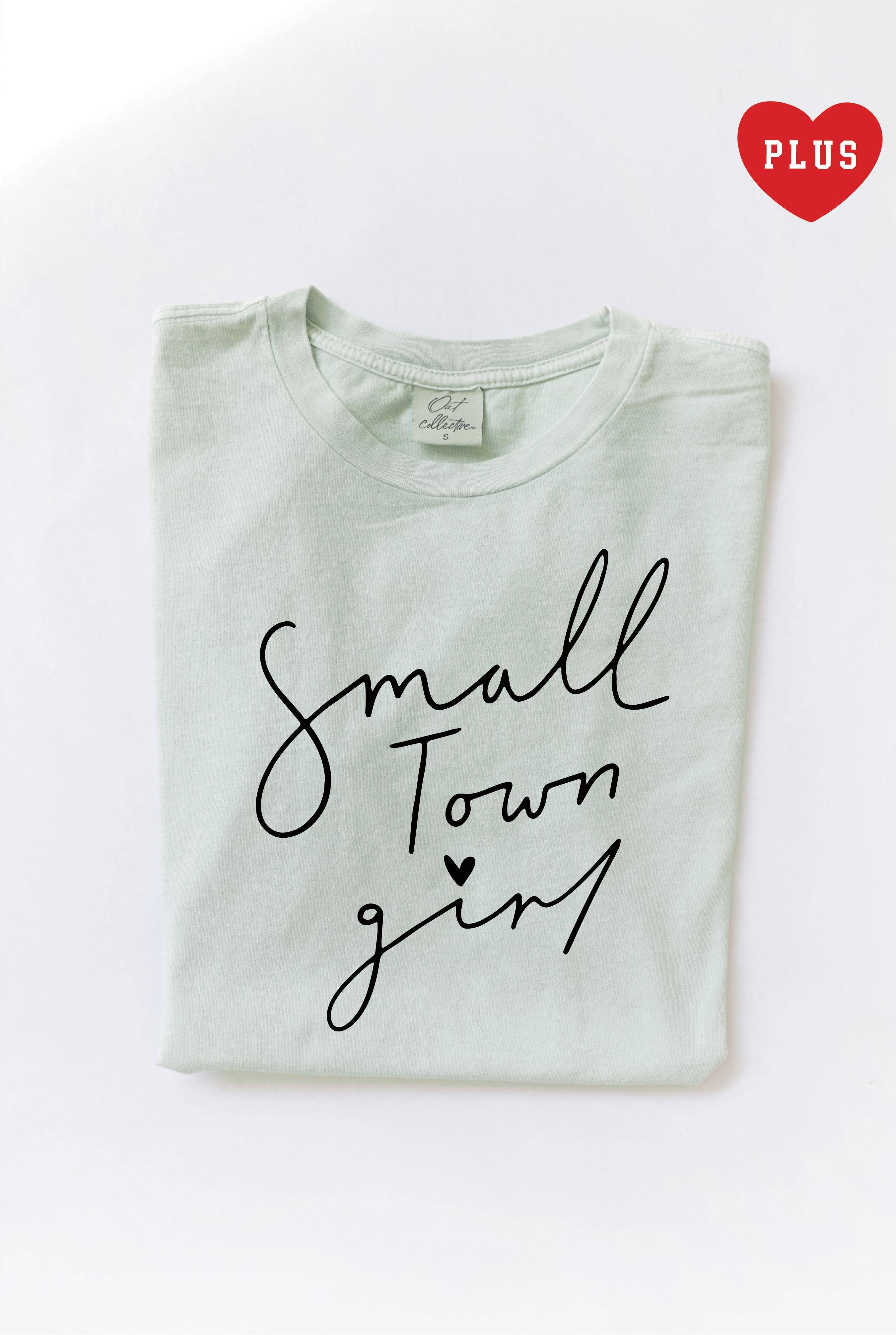 Small Town Girl Plus Size Mineral Washed Graphic T-Shirt Hoodie, Sweatshirt | PodTeesHub.com