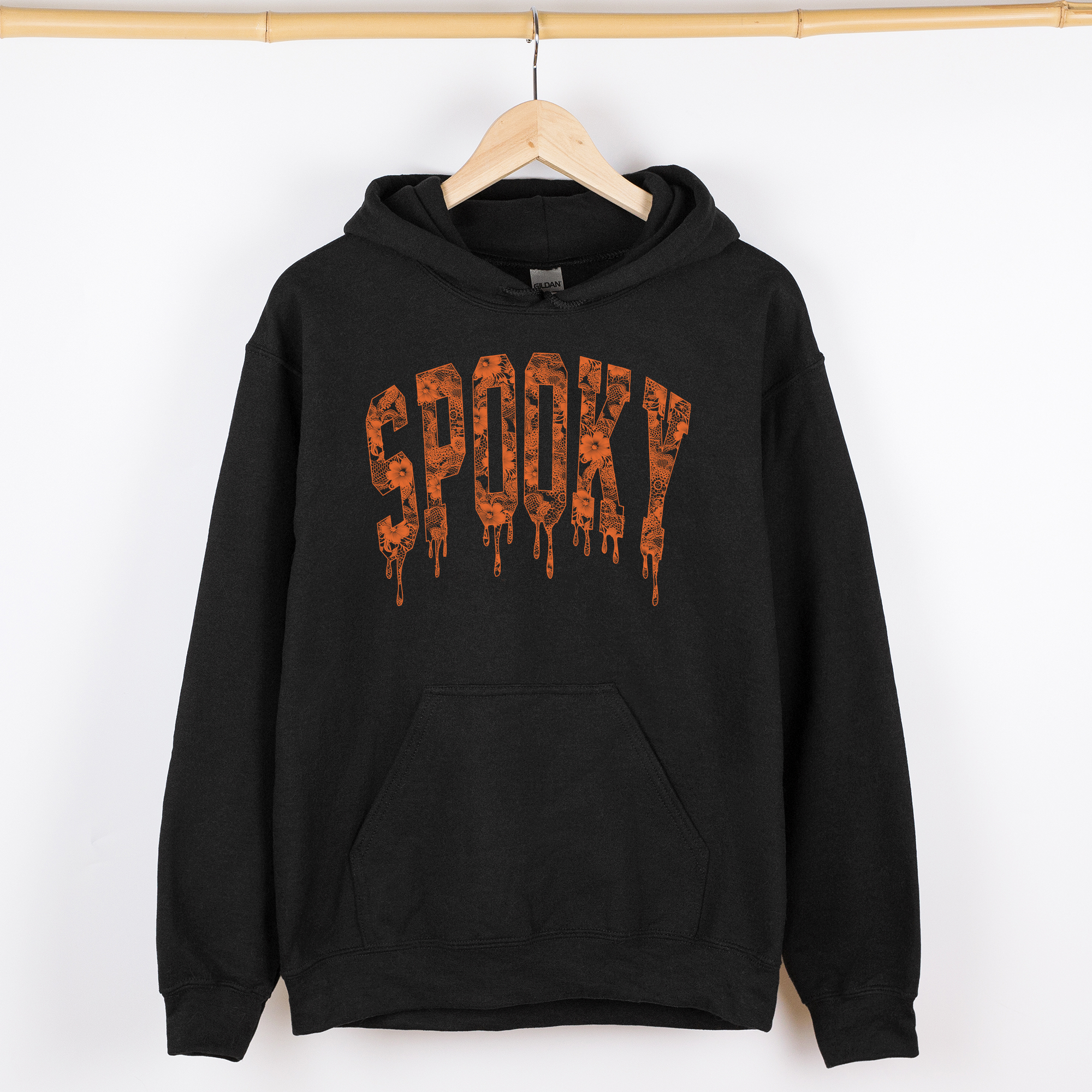 Spooky, Faux Lace, Halloween, Coquette, Graphic Hoodie T-Shirts, Sweatshirt | PodTeesHub.com