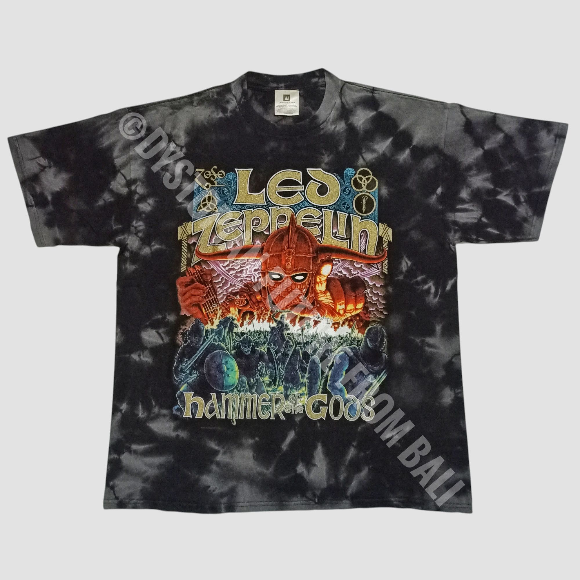 Led Zeppelin Vintage 1999 Led Zeppelin Hammer Of The Gods Tie Dye Tshirt Hoodie, Sweatshirt | PodTeesHub.com