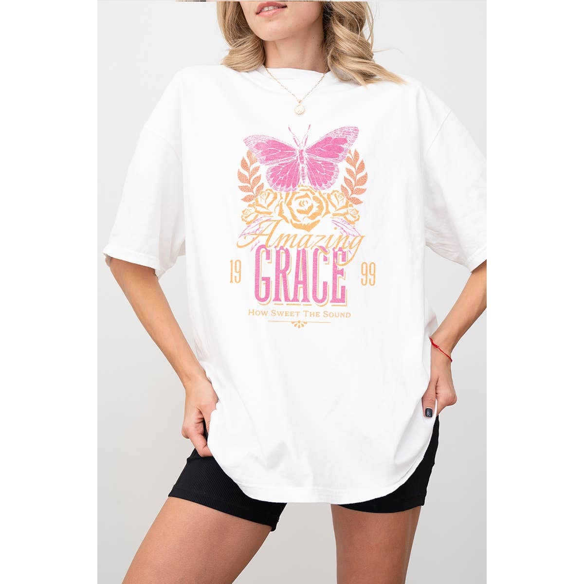 Amazing Grace Vintage Graphic Oversized Tee Hoodie, Sweatshirt | PodTeesHub.com