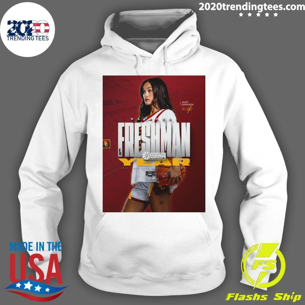 USC guard Jazzy Davidson has been named the 2025-26 USBWA Tamika Catchings National Freshman Player of the Year Shirt