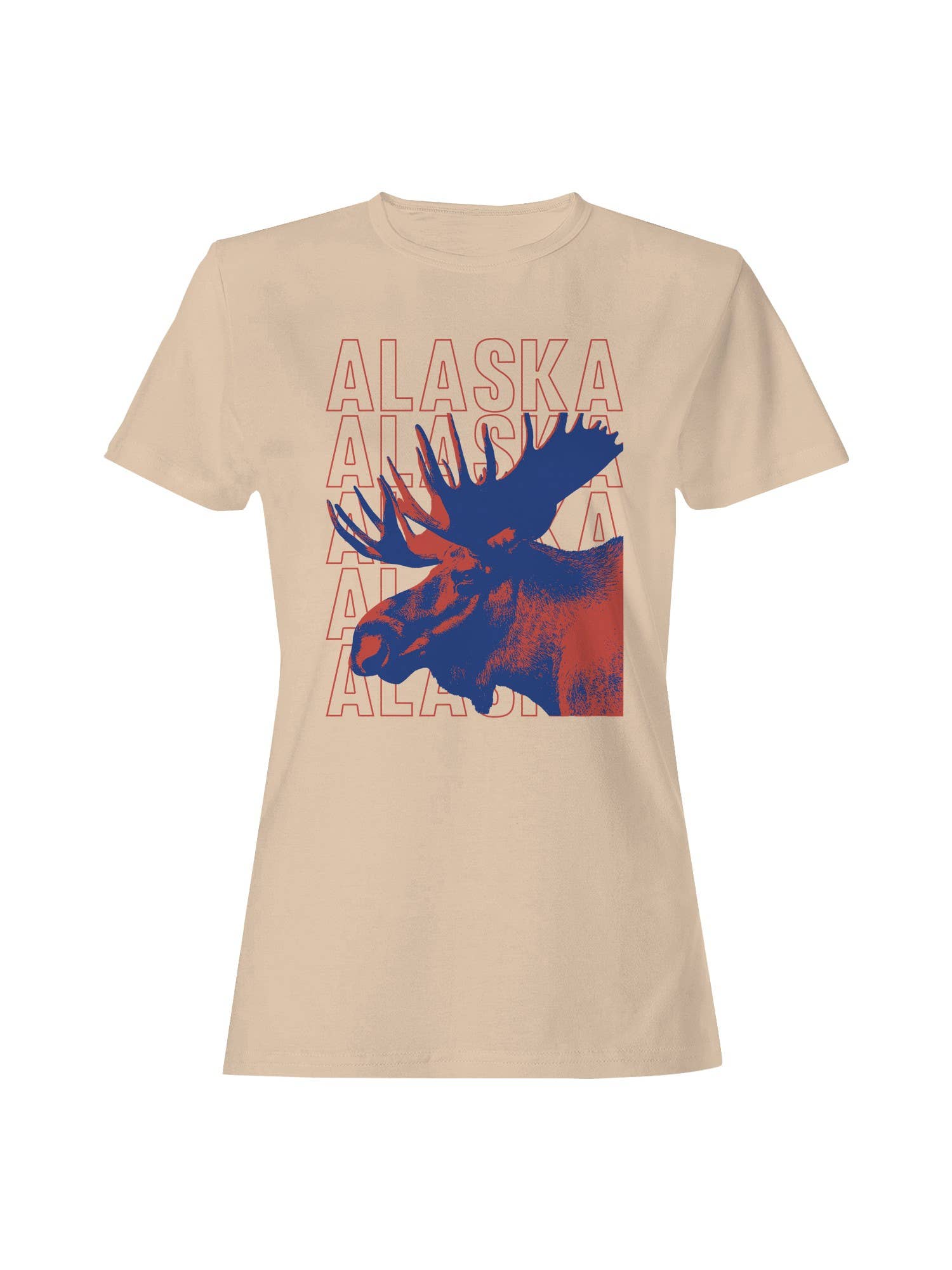 Alaska Moose Graphic Art Women's T-Shirt Hoodie, Sweatshirt | PodTeesHub.com