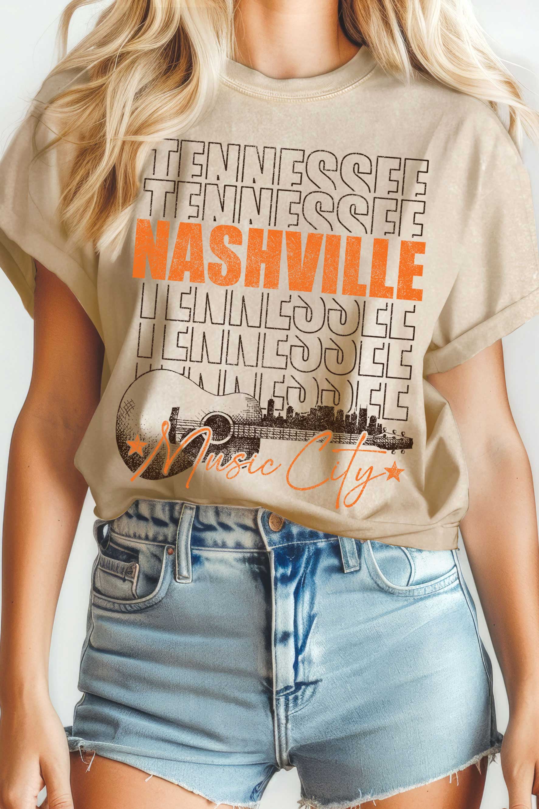 Tennessee Nashville Music City Guitar Mineral Graphic Tshirt Hoodie, Sweatshirt | PodTeesHub.com