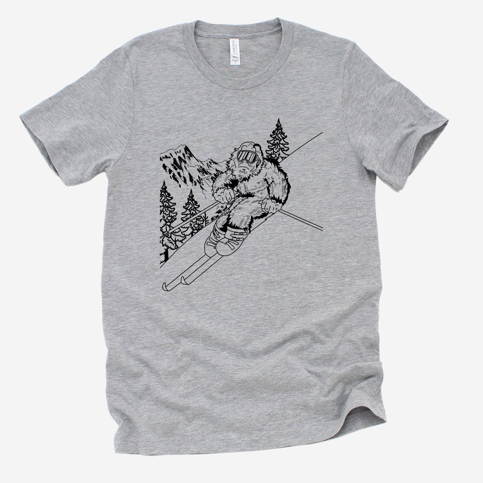 Bigfoot Skiing Shirt For Men *Unisex Fit* Hoodie, Sweatshirt | PodTeesHub.com