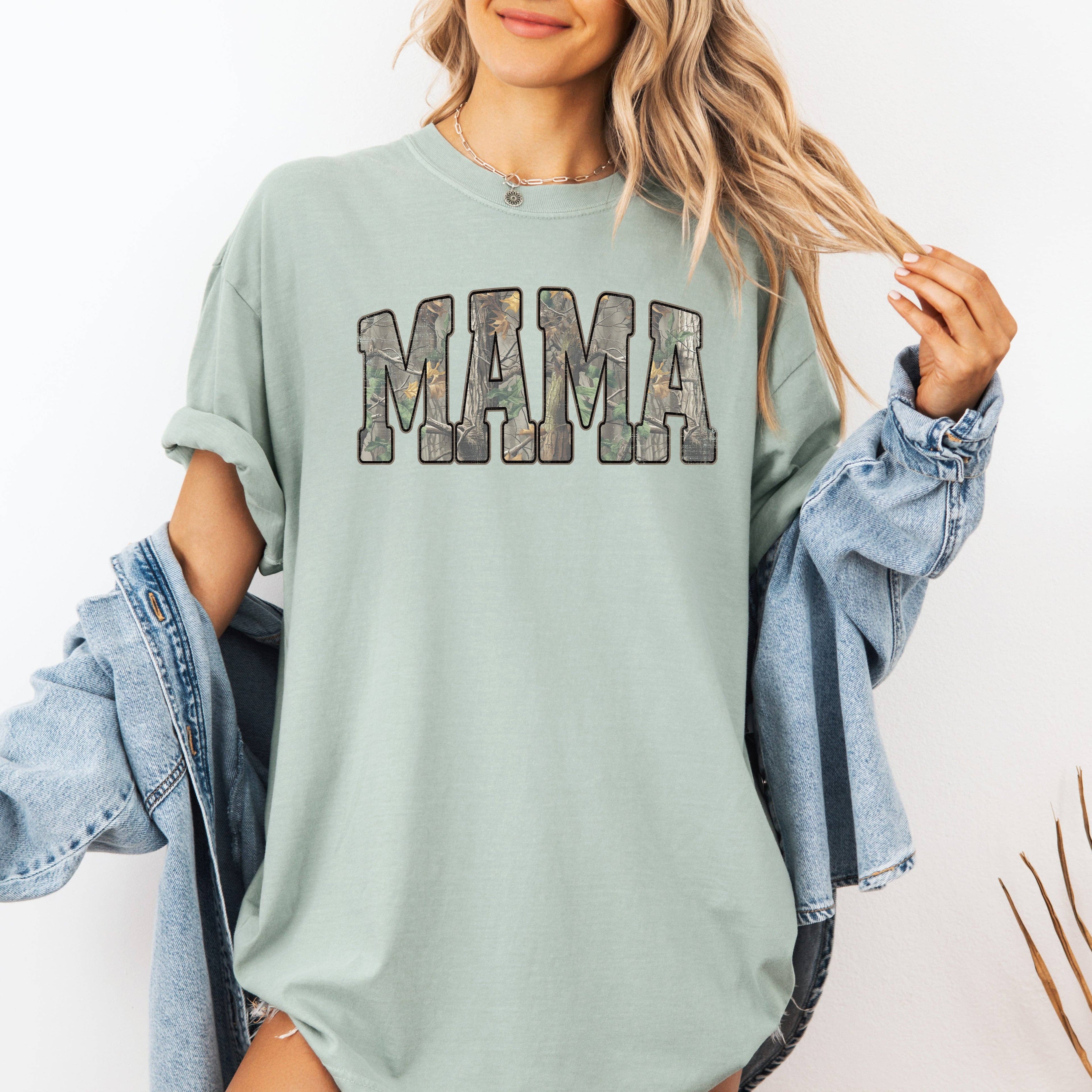 Camo Mama, Mother's Day, Mom Gift Camouflage Hunting T-Shirt Hoodie, Sweatshirt | PodTeesHub.com