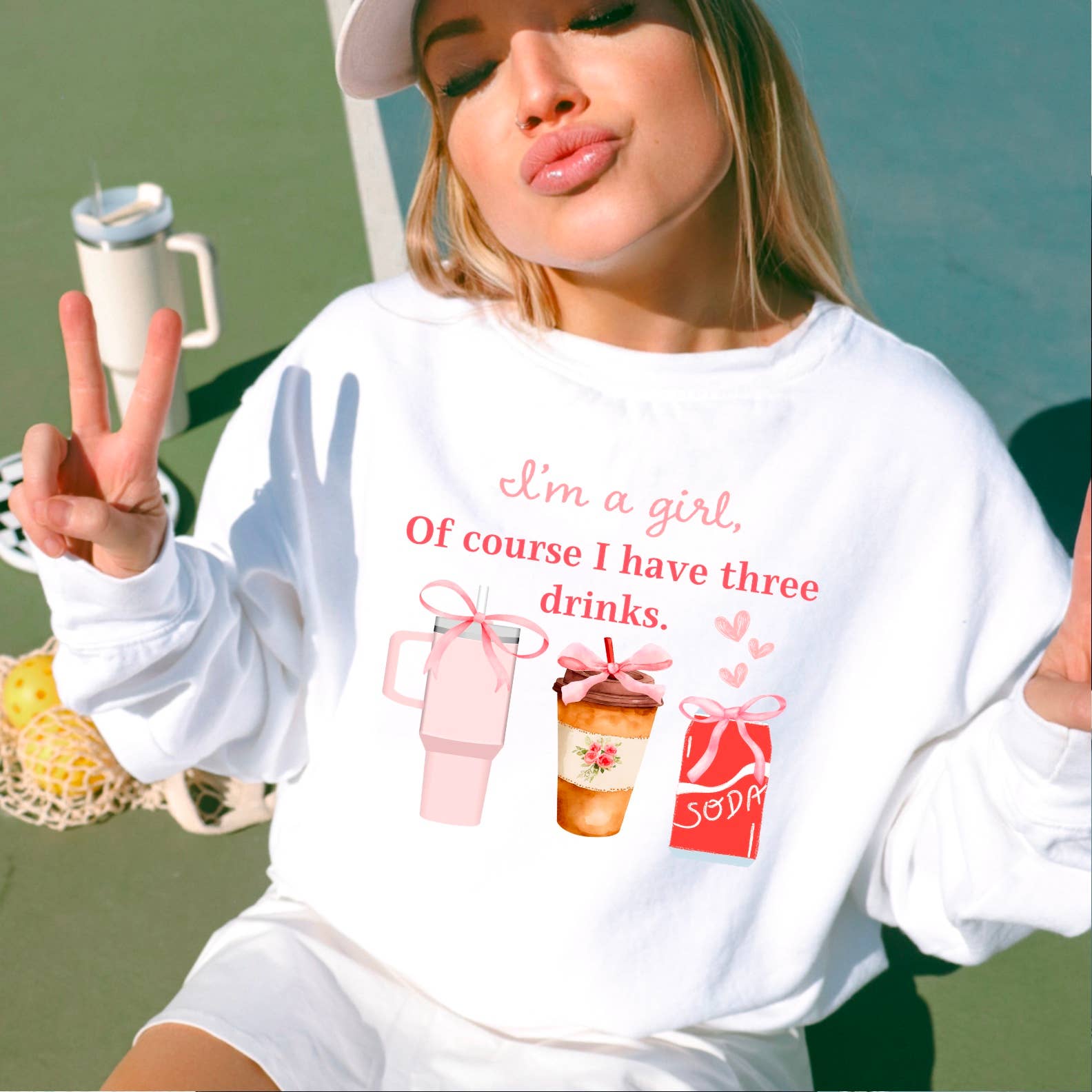 I’M Just A Girl Preppy Graphic Sweatshirt T-Shirts, Hoodie | PodTeesHub.com