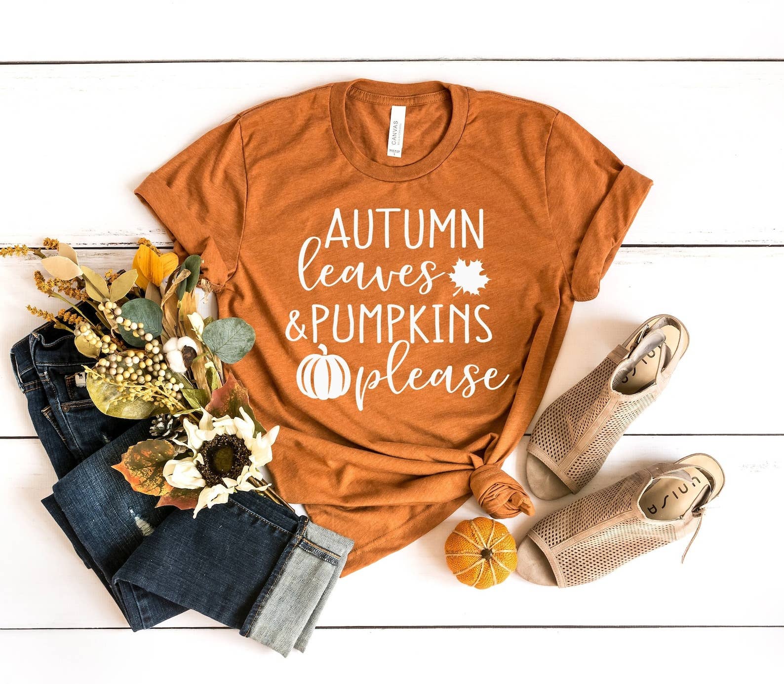 Autumn Leaves and Pumpkins Please T-Shirt Hoodie, Sweatshirt | PodTeesHub.com