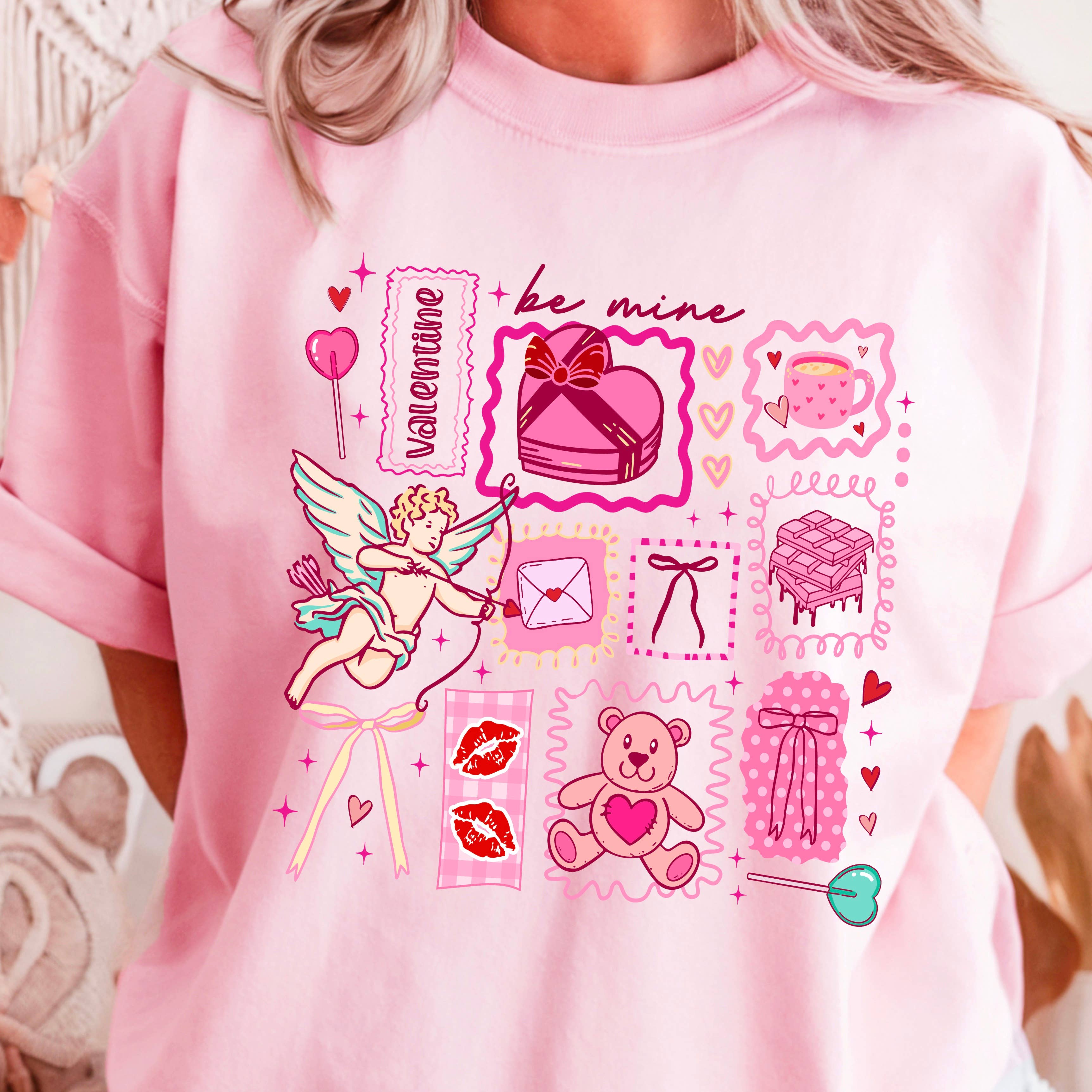 Be My Valentine Valentine’S Day Graphic T-Shirt | Gildan Hoodie, Sweatshirt | PodTeesHub.com