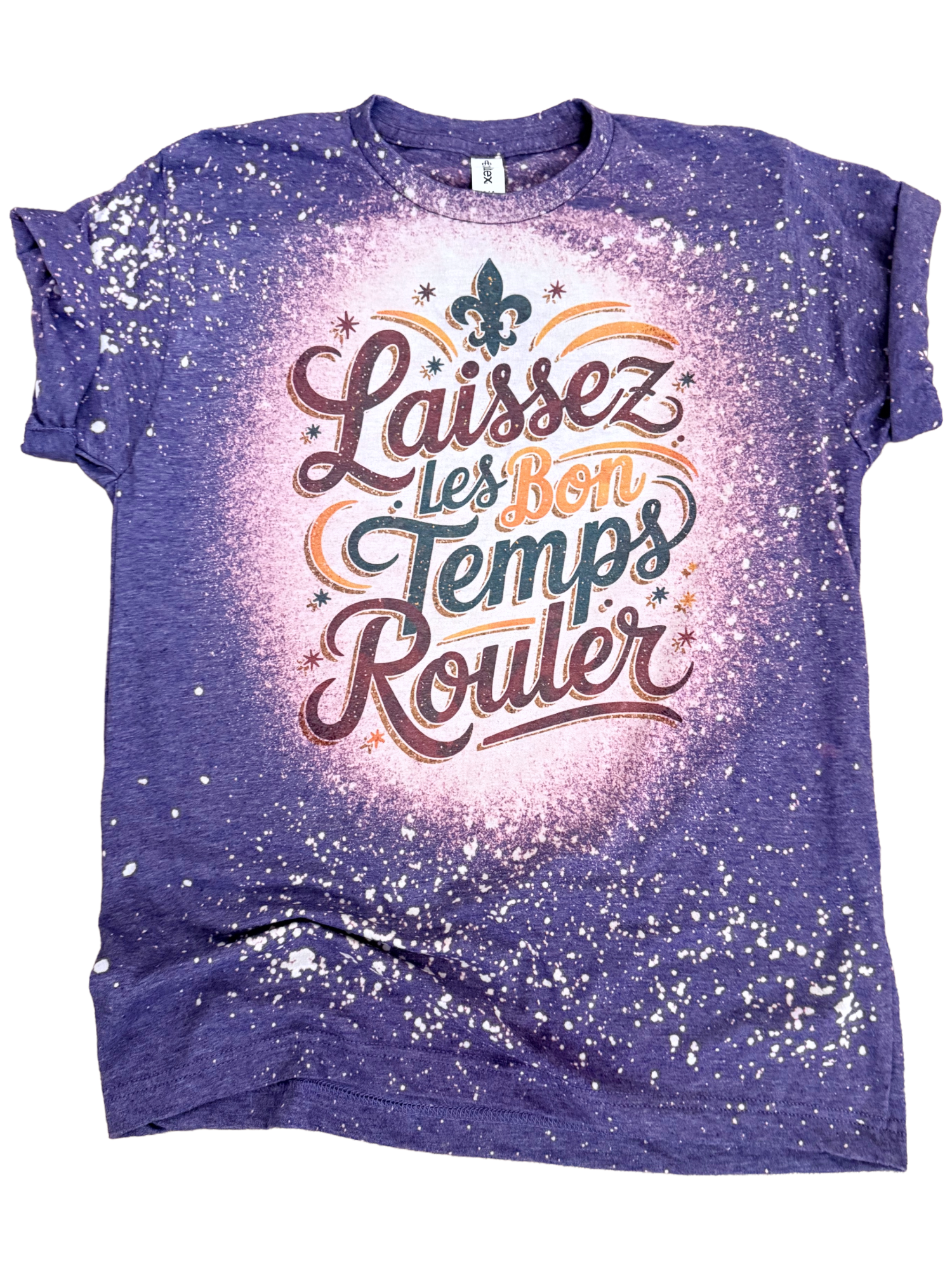 Laissez Les Bon Temps Rouler – Bleached Mardi Gras Tee Hoodie, Sweatshirt | PodTeesHub.com