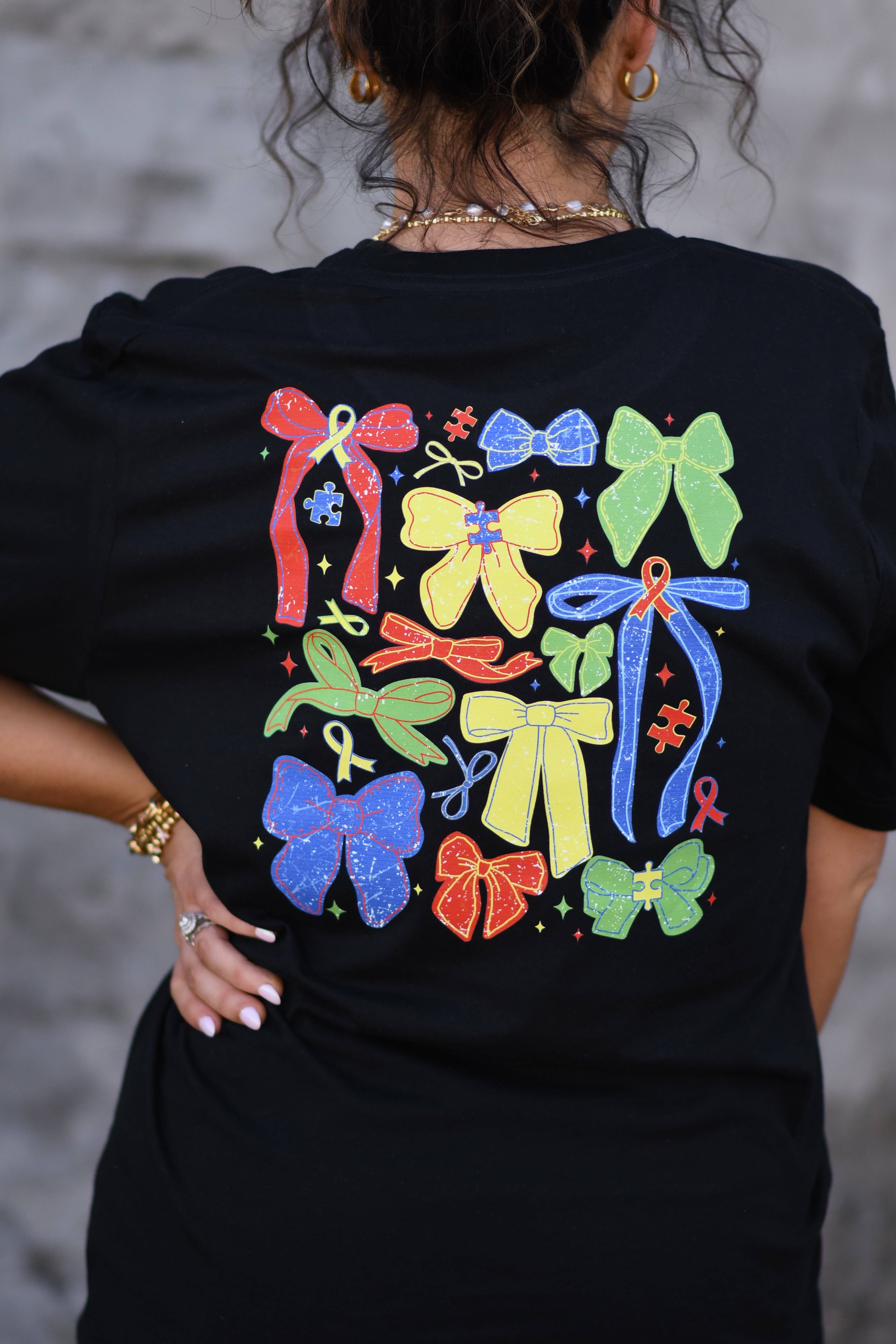 Autism Bows Tee Hoodie, Sweatshirt | PodTeesHub.com