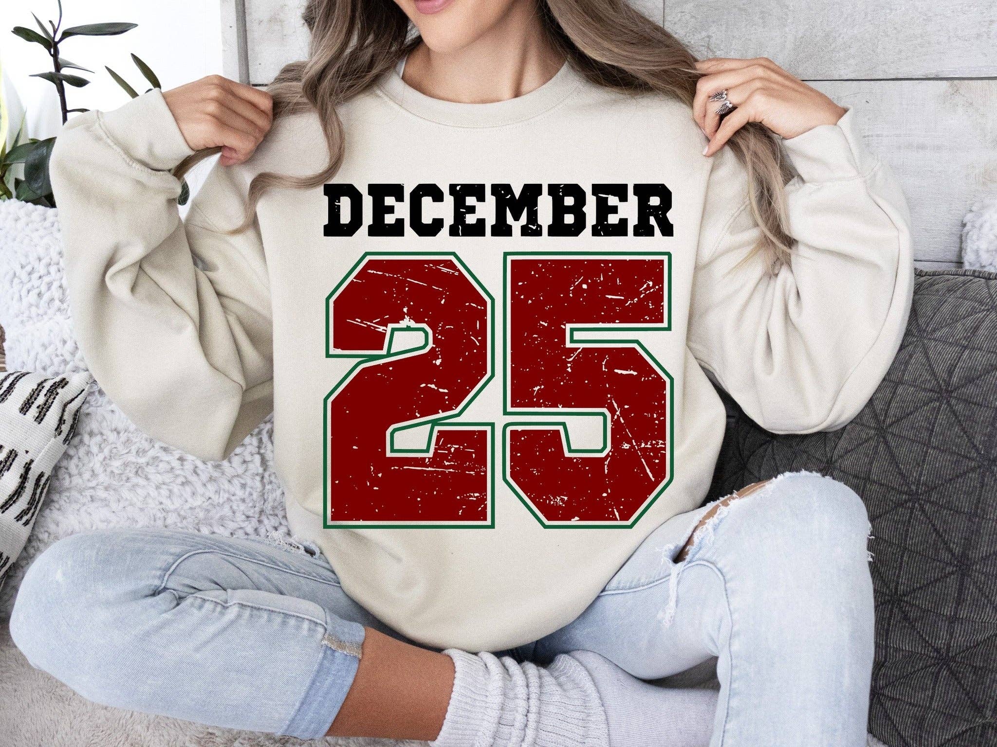 December 25 Holiday Date Dtf Sweatshirt T-Shirts, Hoodie | PodTeesHub.com