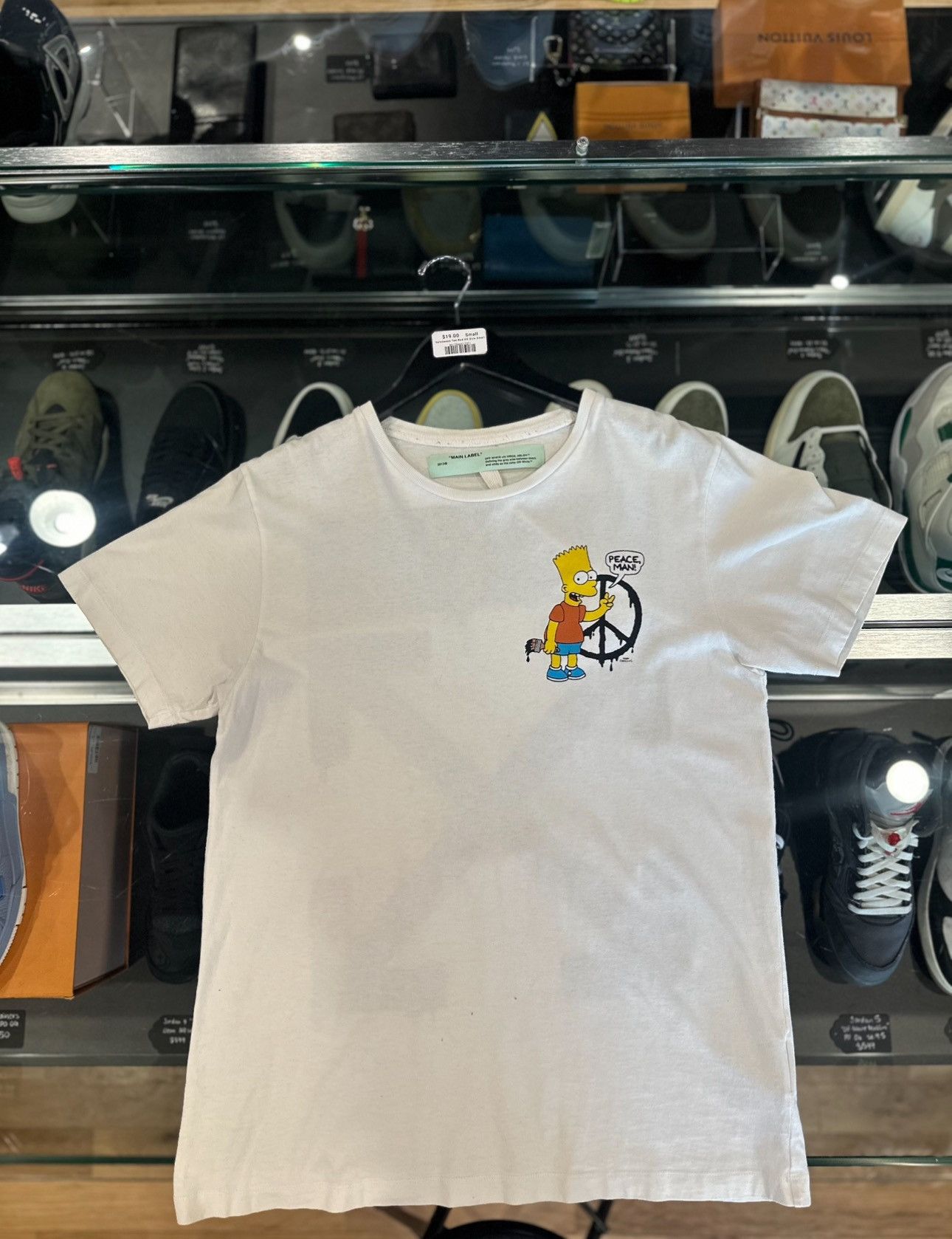 The Simpsons Off White Bart Simpson Tee Hoodie, Sweatshirt | PodTeesHub.com