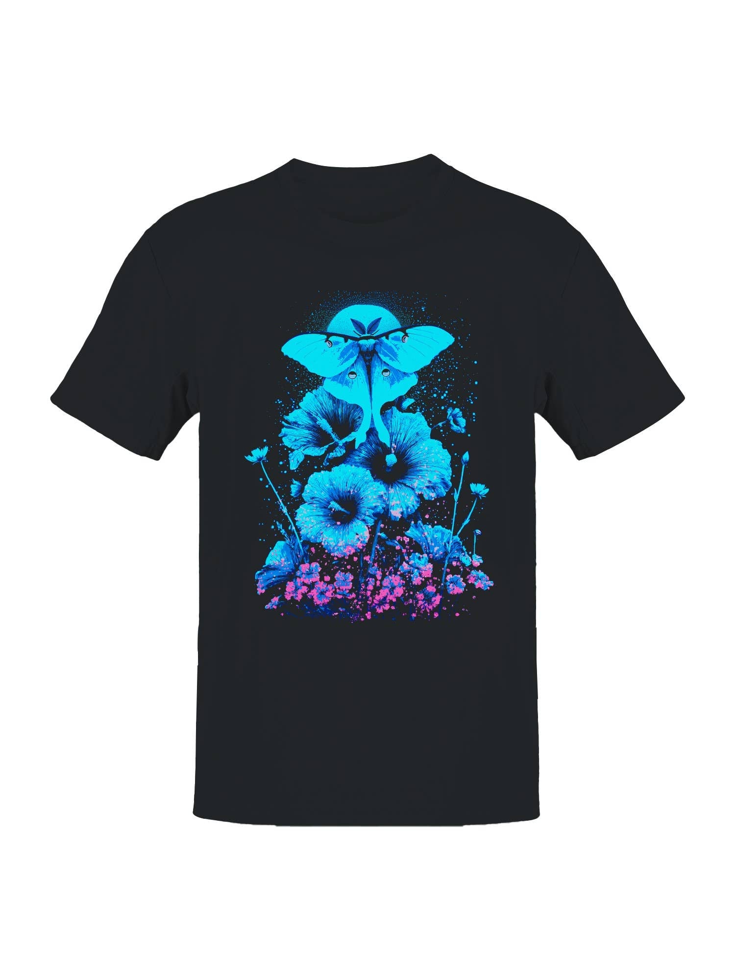 Celestial Moth and Floral Fantasy Men's T-Shirt Hoodie, Sweatshirt | PodTeesHub.com