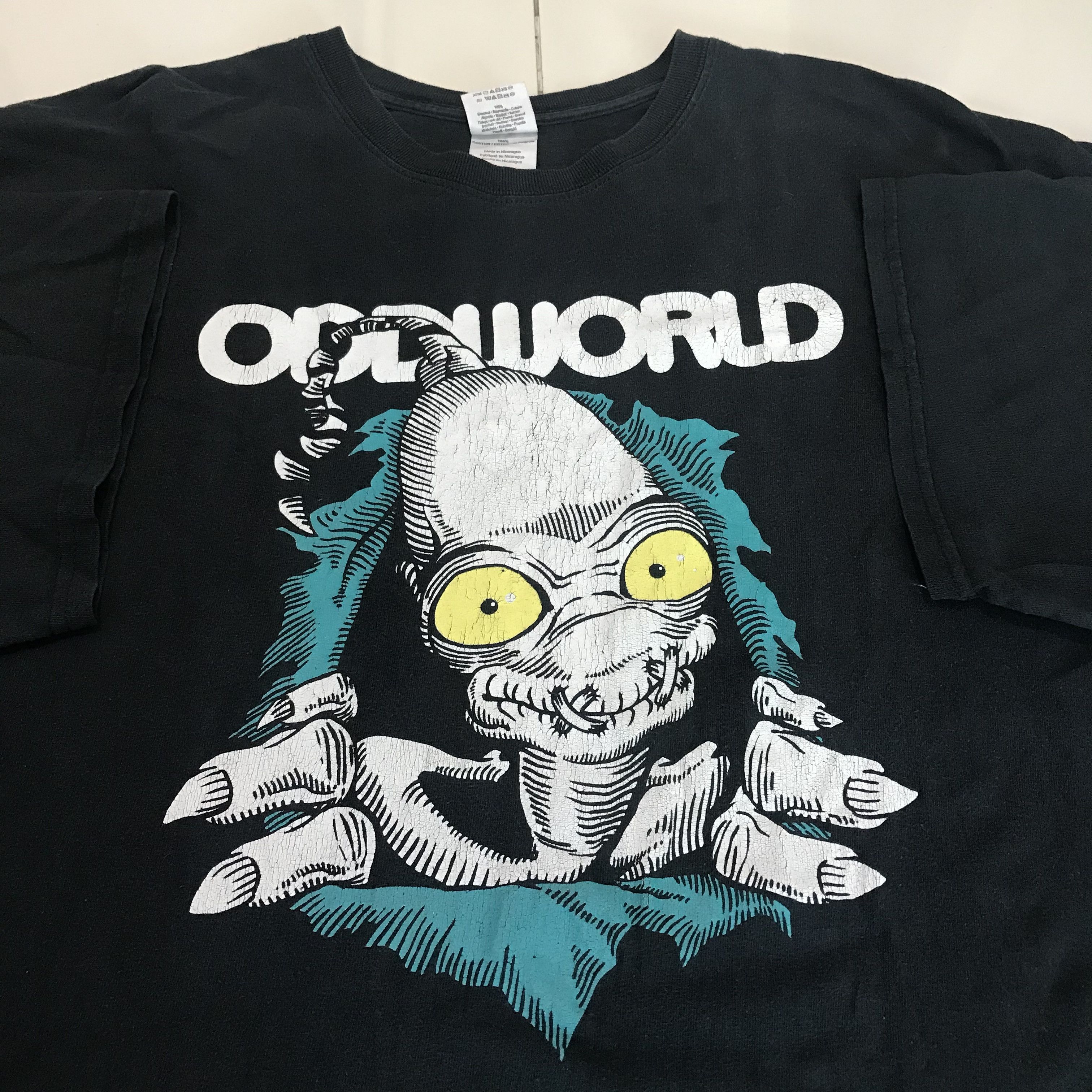 Playstation X Vintage Vintage Y2k Oddworld Video Game Tee Shirt Ps1 Hoodie, Sweatshirt | PodTeesHub.com