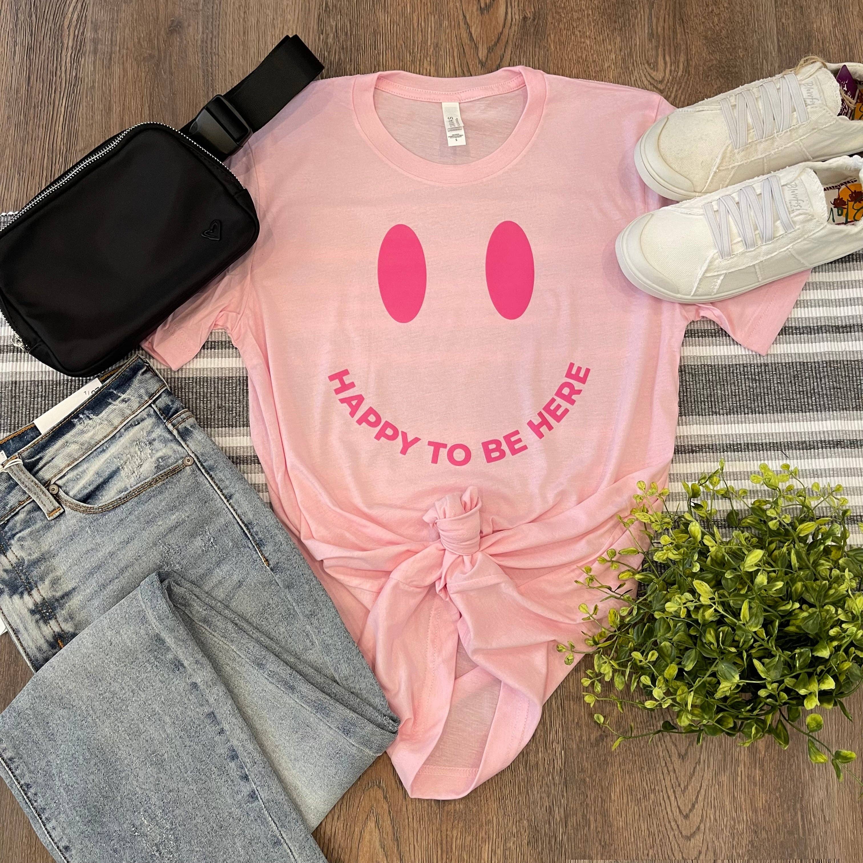 Happy To Be Here Tee Hoodie, Sweatshirt | PodTeesHub.com