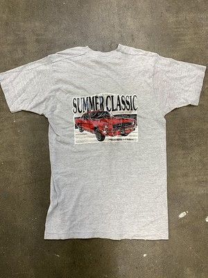 Vintage 1970s Ford Mustang Summer Classic 1965 Fastback Tee Shirt Size M Hoodie, Sweatshirt | PodTeesHub.com