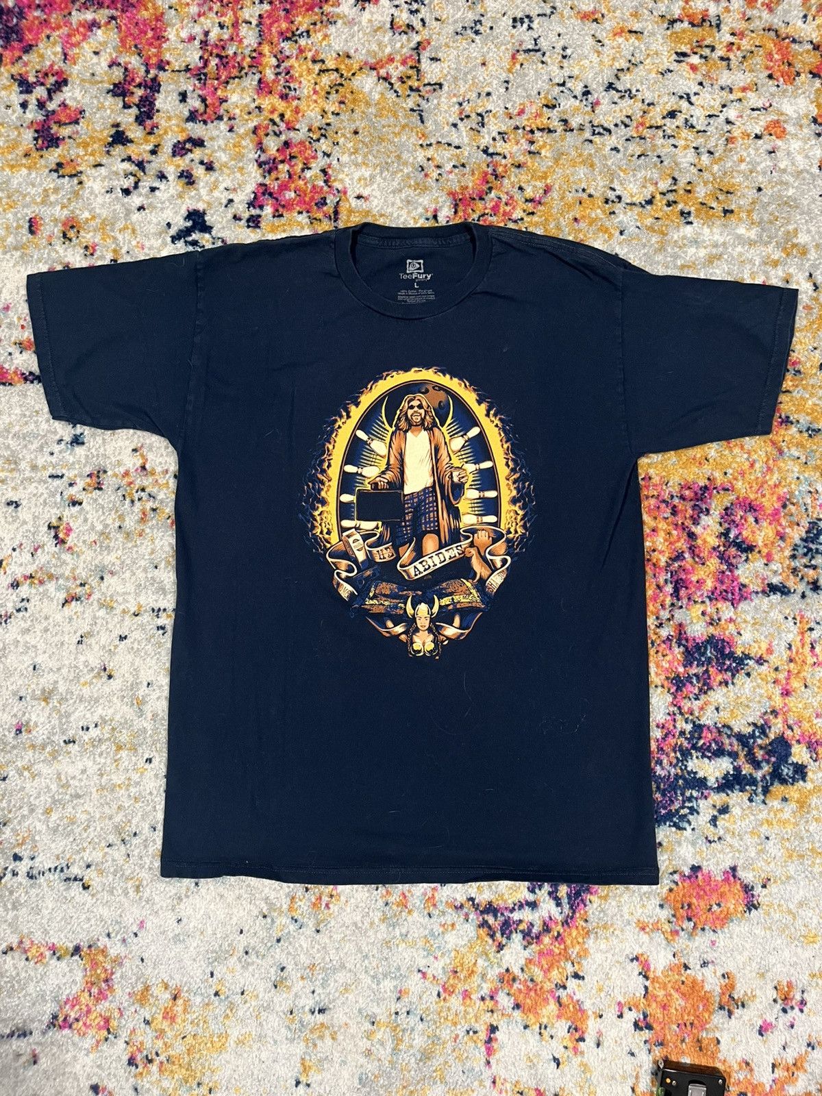 Teefury Big Lebowski Shirt Large Hoodie, Sweatshirt | PodTeesHub.com