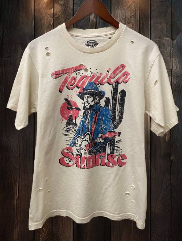 Tequila Sunrise Distressed 80's Vintage T Shirt Hoodie, Sweatshirt | PodTeesHub.com