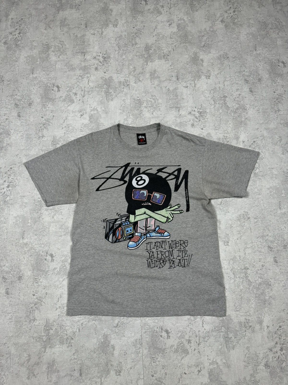 Vintage Stussy 8 Ball Rap Hip Hop T Shirt Streetwear Y2k Hoodie, Sweatshirt | PodTeesHub.com