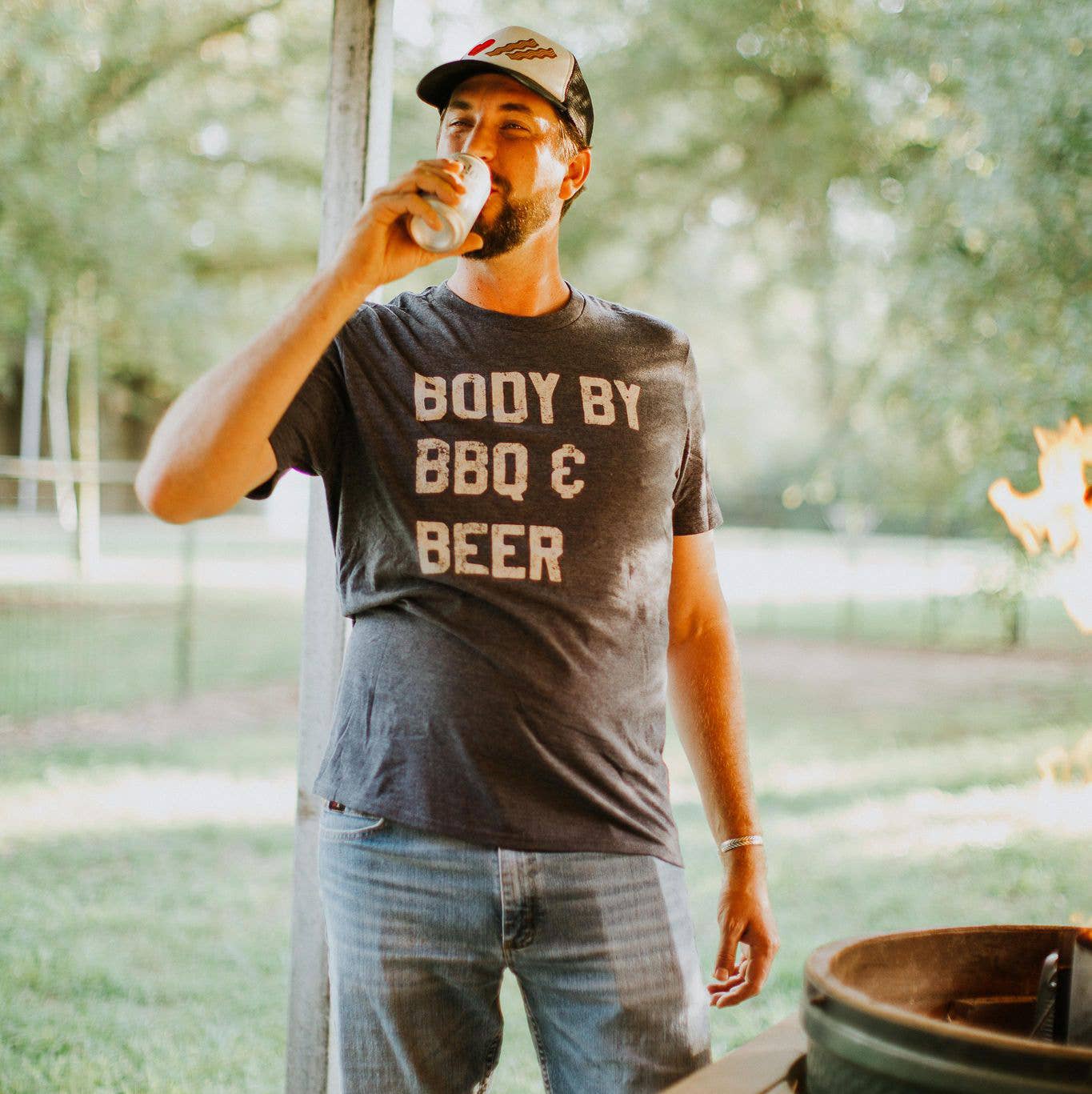 Body By Bbq and Beer Men's Shirt, Father's Day Tee, Funny Hoodie, Sweatshirt | PodTeesHub.com