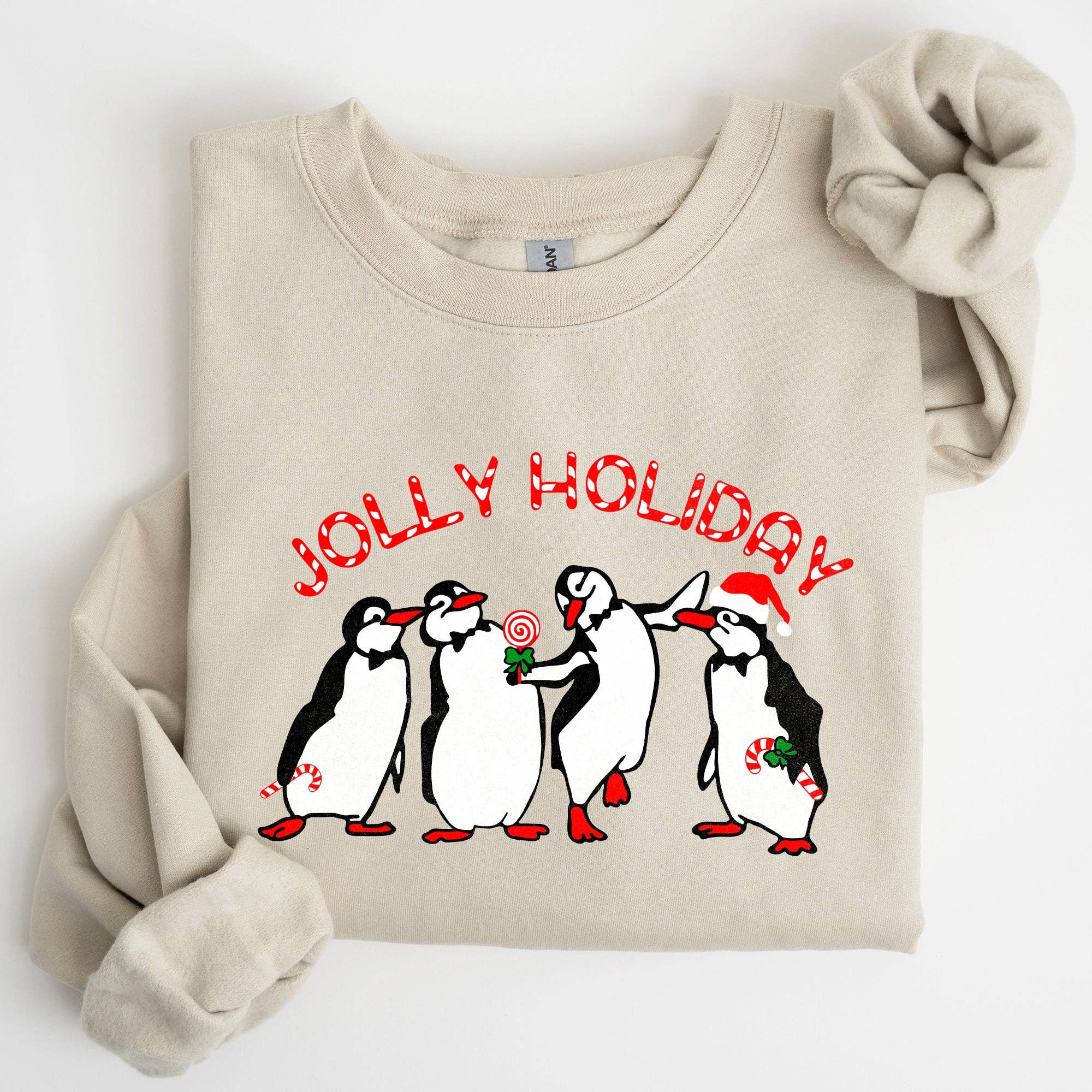 Jolly Holiday, Penguins, Christmas, Winter, Santa Sweatshirt T-Shirts, Hoodie | PodTeesHub.com