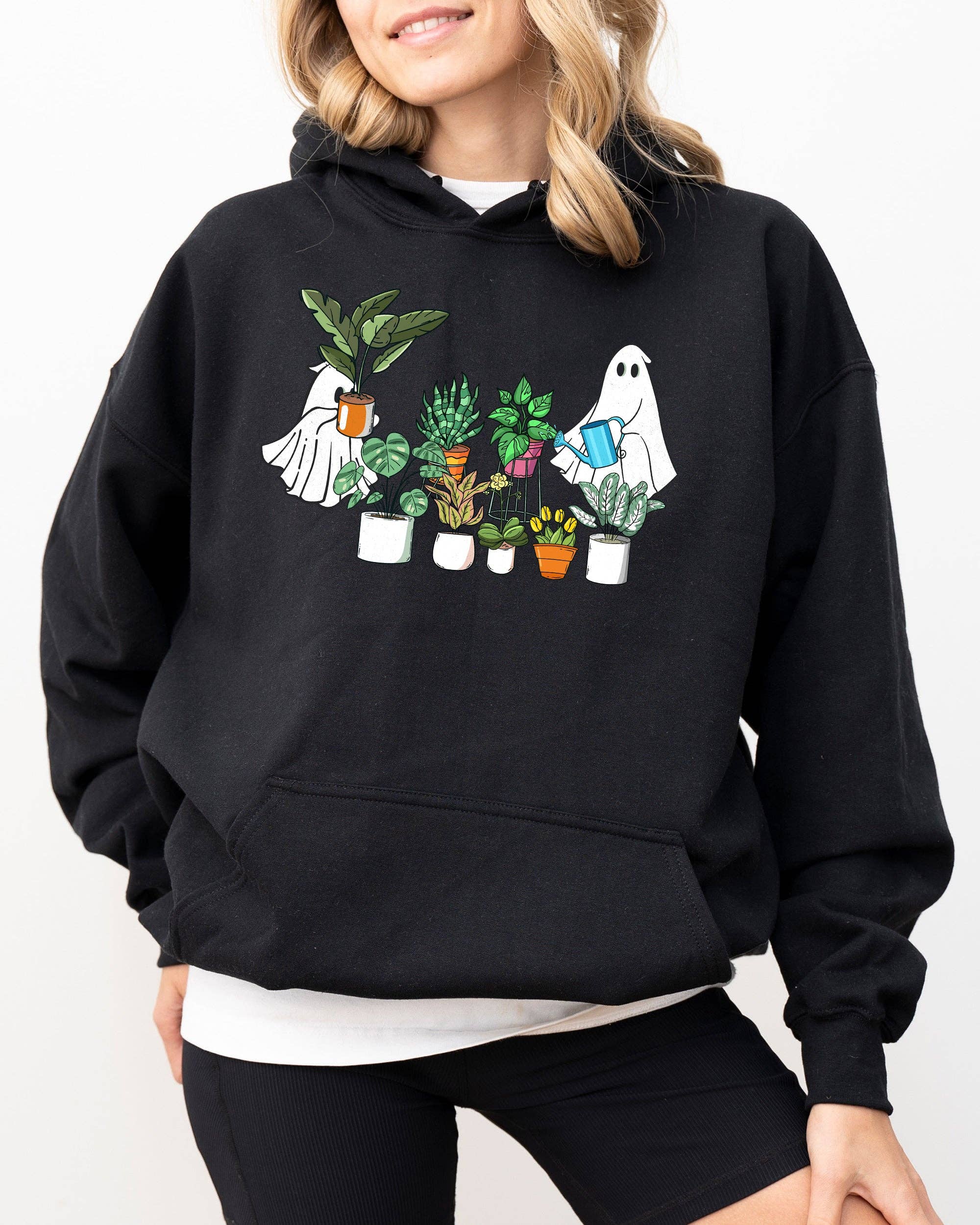 Plant Lover, Ghost, Skeleton, Spooky, Funny Halloween Hoodie T-Shirts, Sweatshirt | PodTeesHub.com
