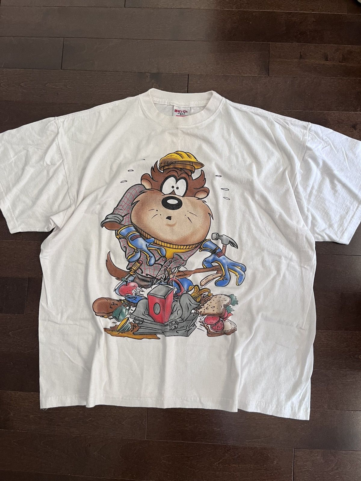 Vintage Taz Tasmanian Devil 1996 2 Sided Cartoon Graphic Tee Hoodie, Sweatshirt | PodTeesHub.com