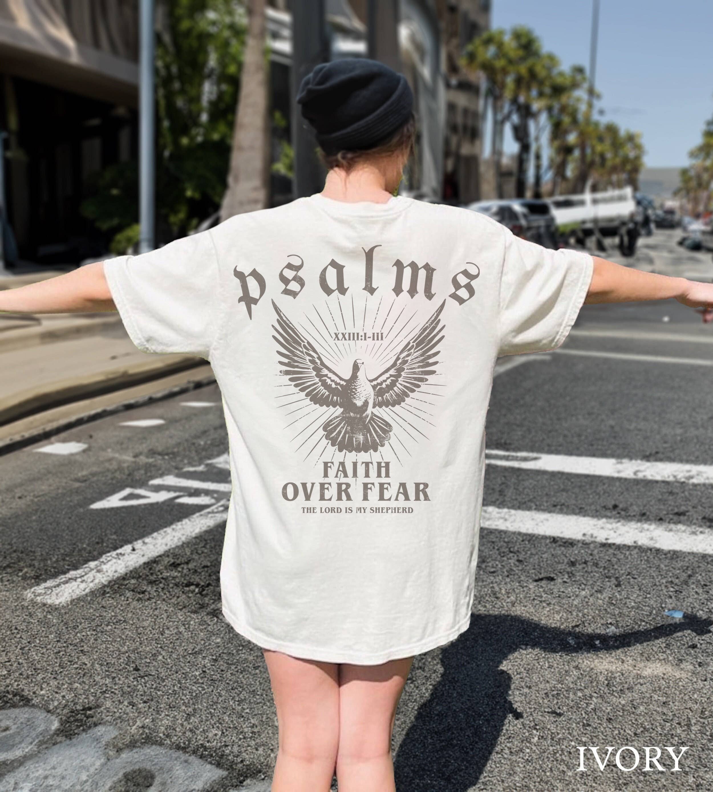 Faith Over Fear Christian Shirt - Bible Verse Streetwear Hoodie, Sweatshirt | PodTeesHub.com