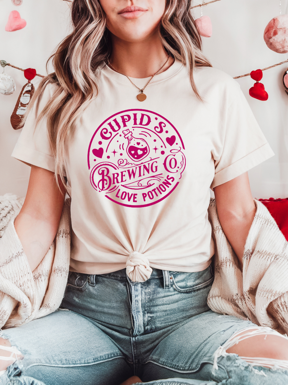 Cupid's Brewing Valentines Tshirt Hoodie, Sweatshirt | PodTeesHub.com